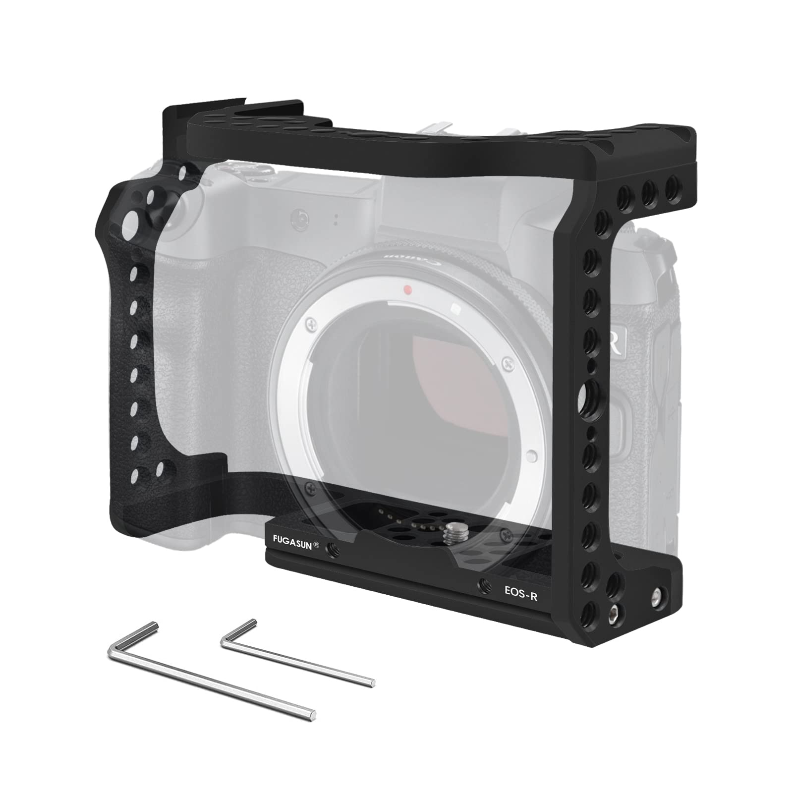 Fugasun Eos R Camera Cage, Eos R Cage For Canon Eos R Camera Case Camera Rig Cold Shoe