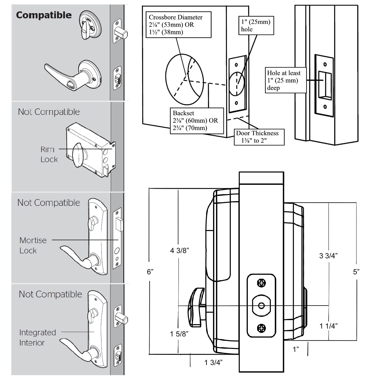 Scyan Smart Deadbolt Lock, D1 Deadbolt With Touchscreen Keypad, Keyless Entry Door Lock, Auto Locking, For Home, Airbnb, Rental House (Satin Nickel)