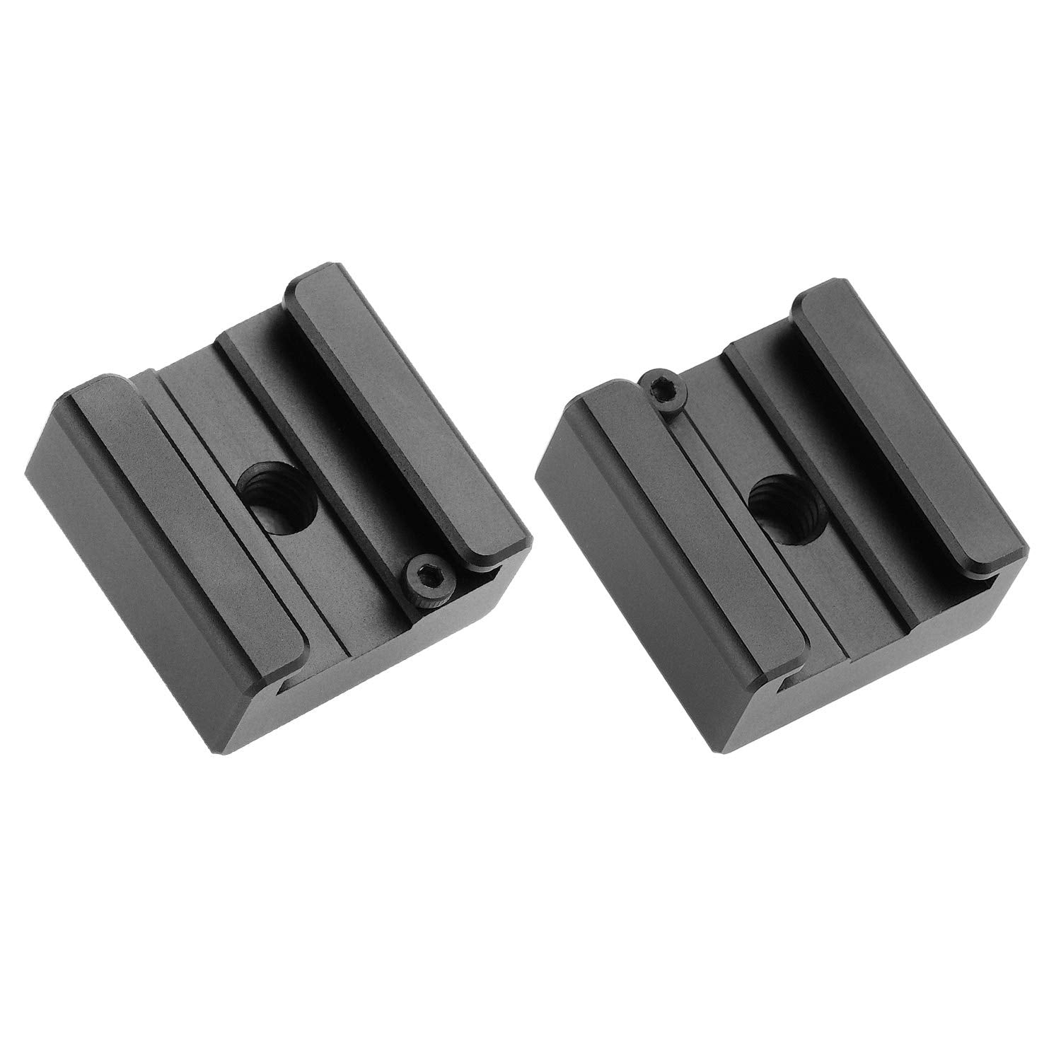 Anwenk Updated Flash Cold Shoe Mount Adapter Flash Shoe Mount Flash Stand Adapter With 1/4"-20 Tripod Screw Thread For Camera Flash Nikon Canon Olympus Panasonic Speedlite Flash, 2Pack