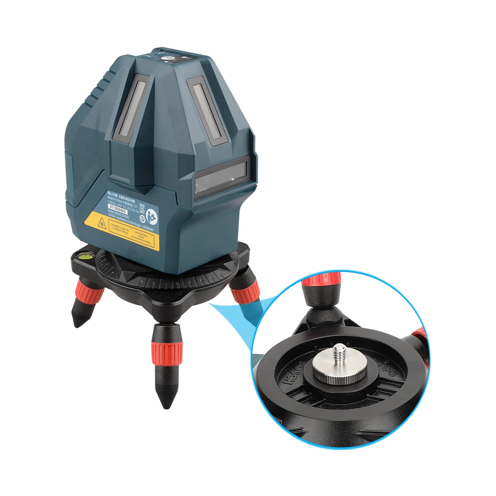 Camvate 5/8"-11 Male To 1/4"-20 Male Survey Adapter For Tripod Laser Level Bosch(2 Pieces) - 3287