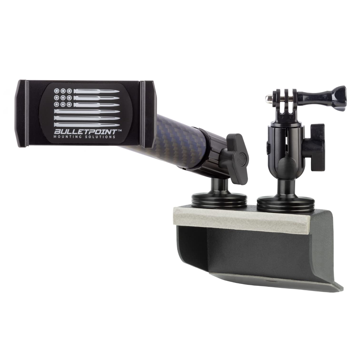 Bulletpoint Metal Dash Mount Cell Phone Holder & Action Camera Mount Compatible With 2011–2018 Jeep Wrangler Jk (Dual 20Mm Ball Base)