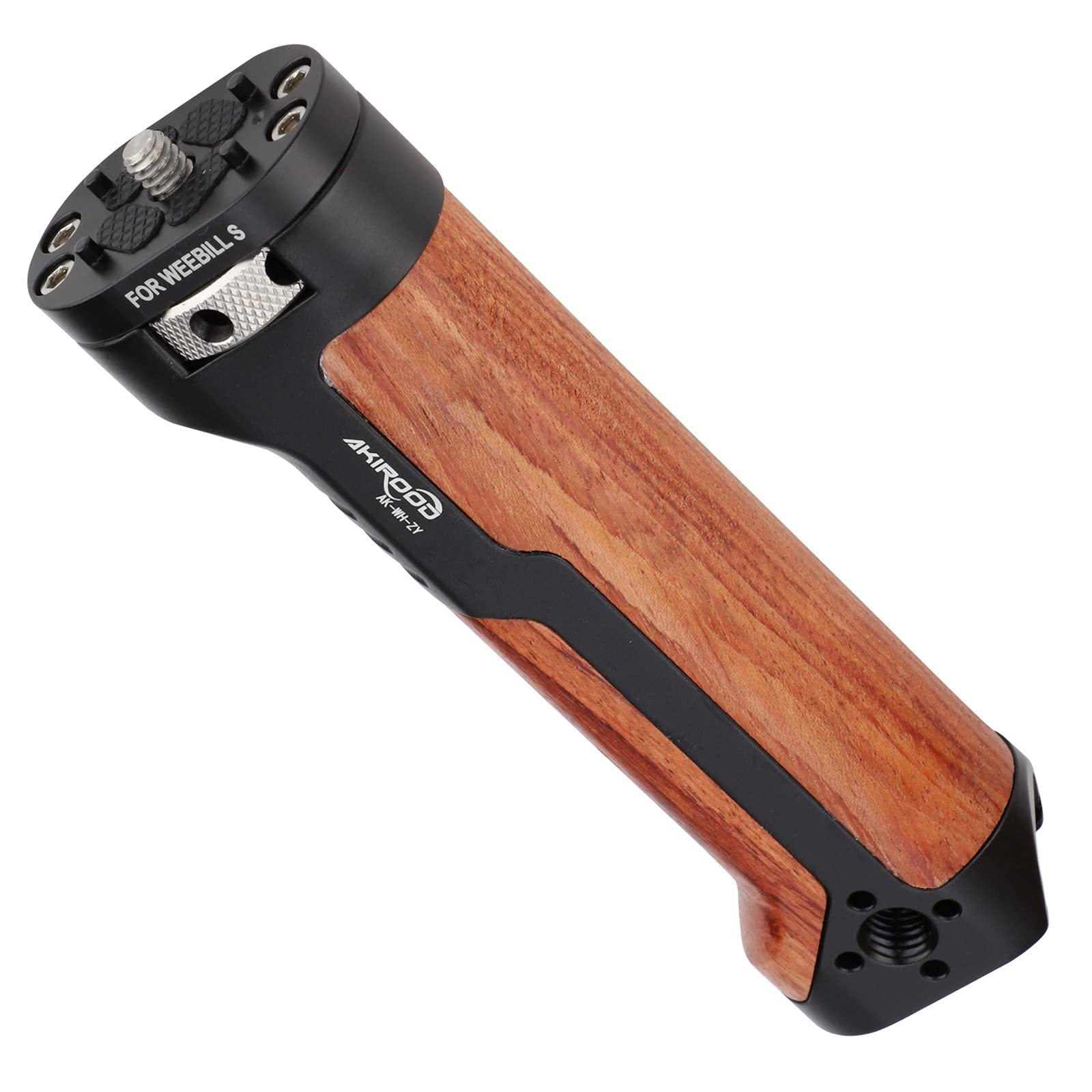 Akirood Handle Grip Wooden Handle For Weebill Lab S Lab, Handle Gimbal Grip With 1/4 3/8 Mounting Holes And Cold Shoe Weebill S Accessori