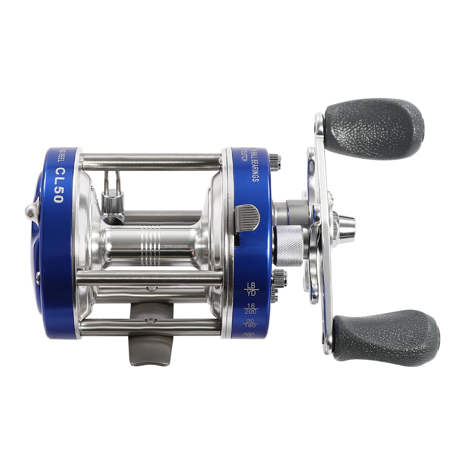 Unndysrt Round Baitcasting Fishing Reel - Conventional Reel For Catfish And Other Freshwater & Saltwater Fishing - Durable Design For Anglers