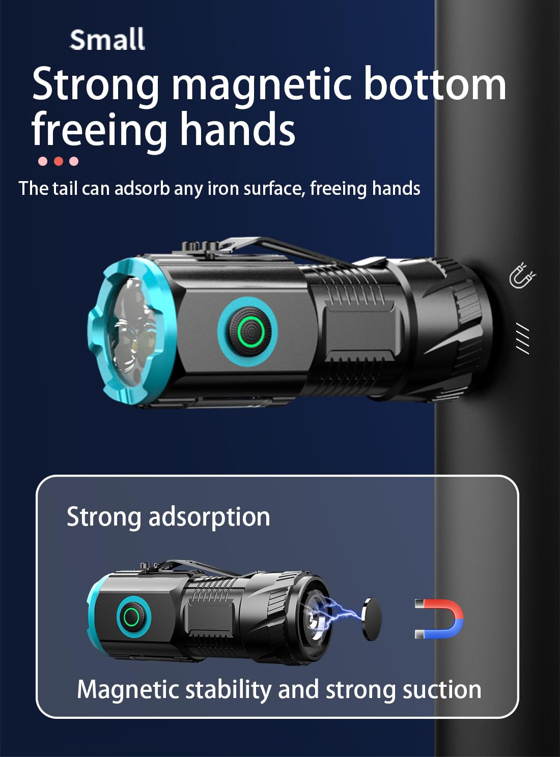 E-Shidai 2Pcs Solar Rechargeable Flashlight And Mini Multifunction Rechargeable Multi Function 1000 Lumens Flashlight With Emergency Strobe Light And 1200 Mah Battery.