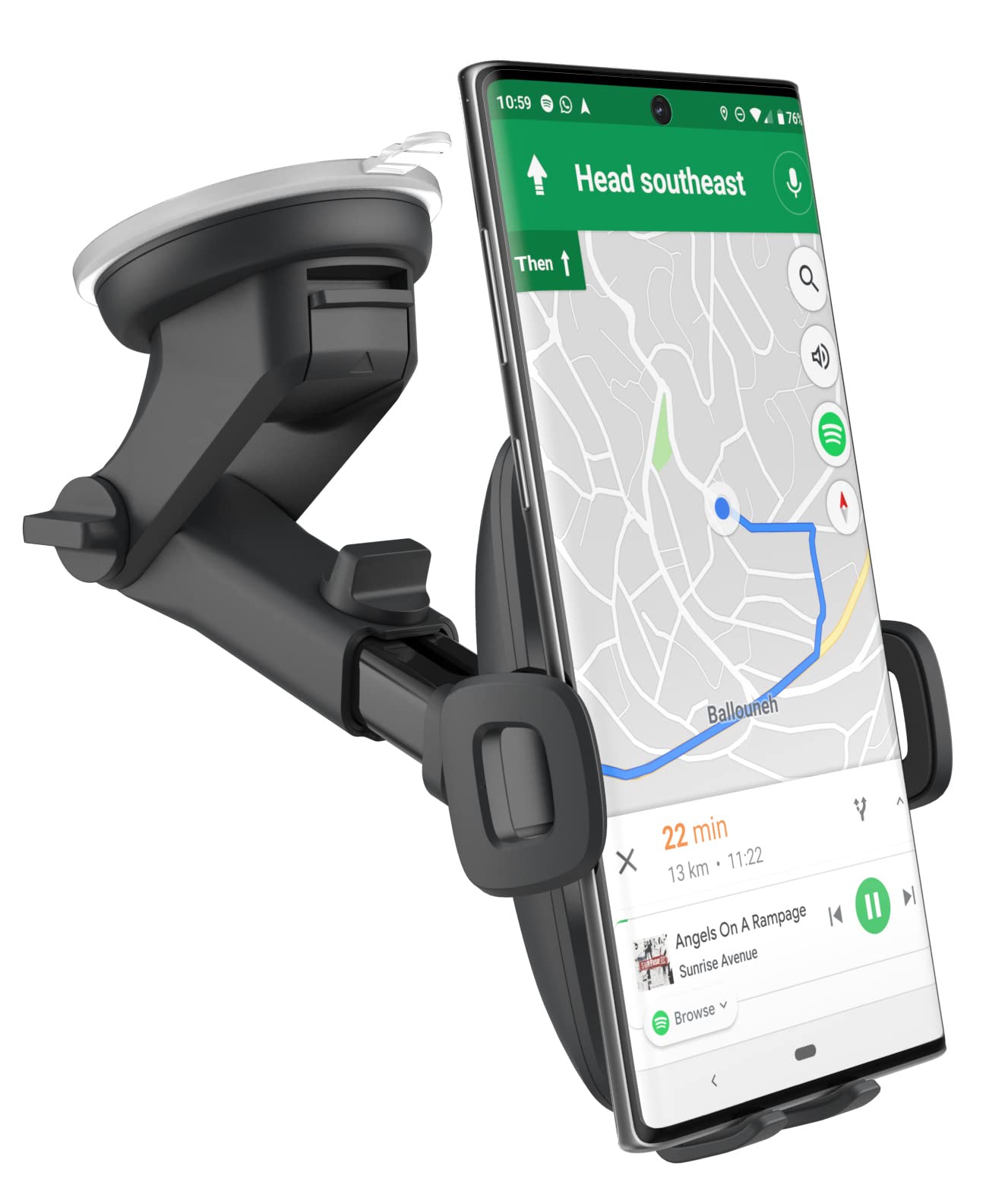 Encased Car Mount Phone Holder For Samsung Galaxy Models - Car Mount Holder For S9/S10/S20/S21/S22 S23/S24 Ultra/Plus (Windshield/Dashboard Compatible)
