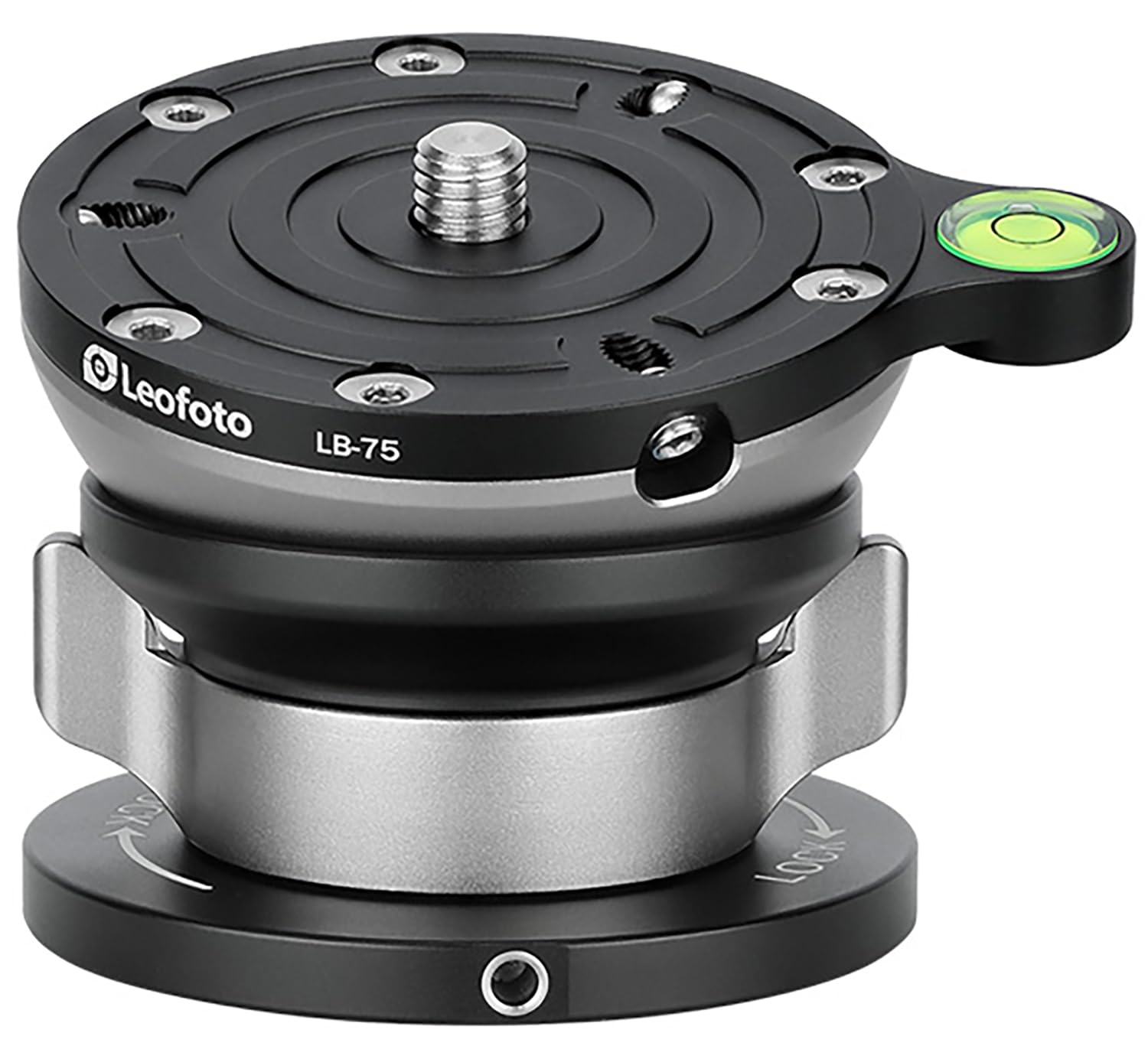 Leofoto Lb-75 75Mm Leveling Base For Tripod W Butterfly Lock Collar 55Lb Max Load +/-15° Tilt
