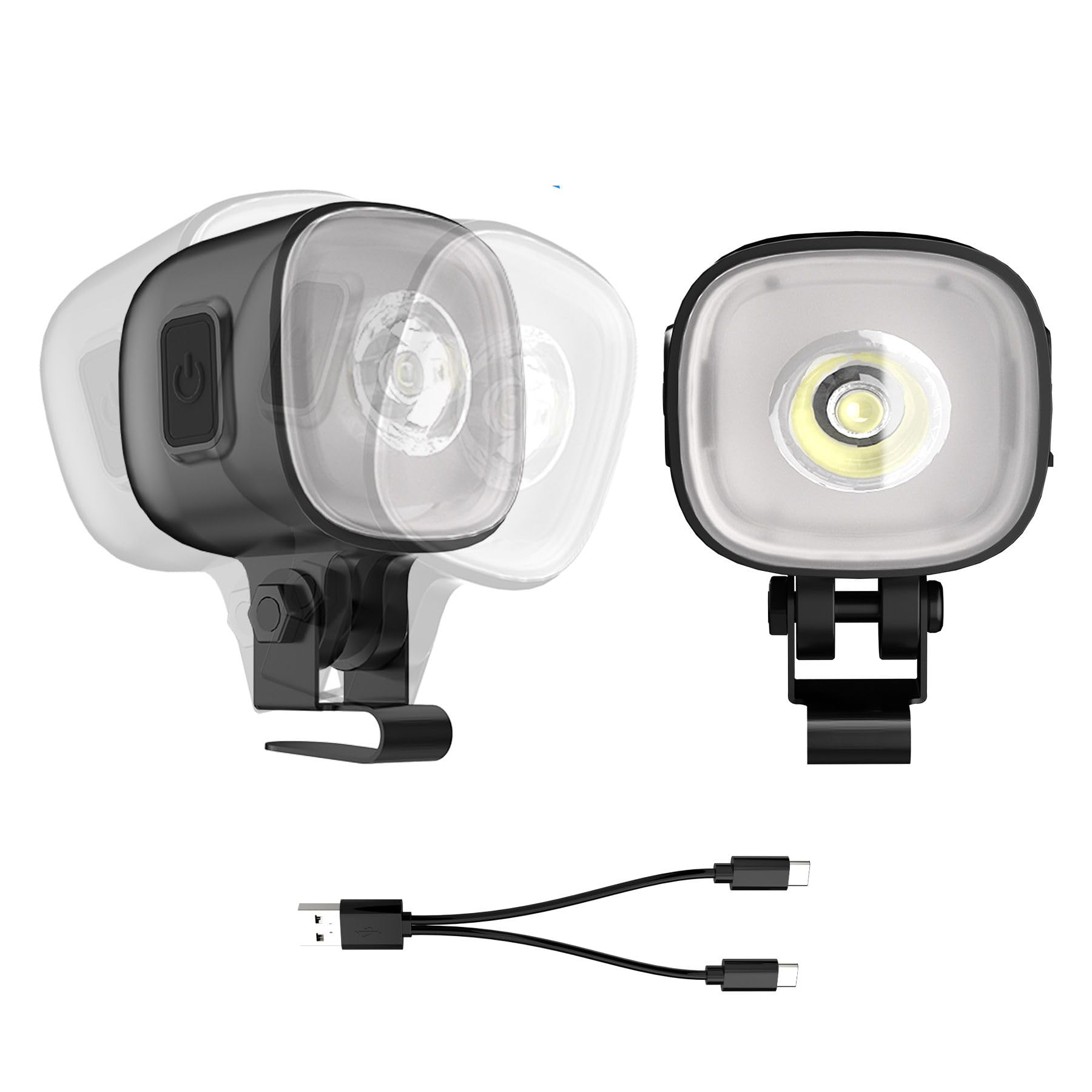 Cosoos Original 2 Rechargeable Headlights For Shoe Charms, Flashlight Attachment For Shoe Light Kids Boy Girl Men Women Sandal, Clip On Clog Headlamp Shoe Accessory Decoration Charm For Shoe