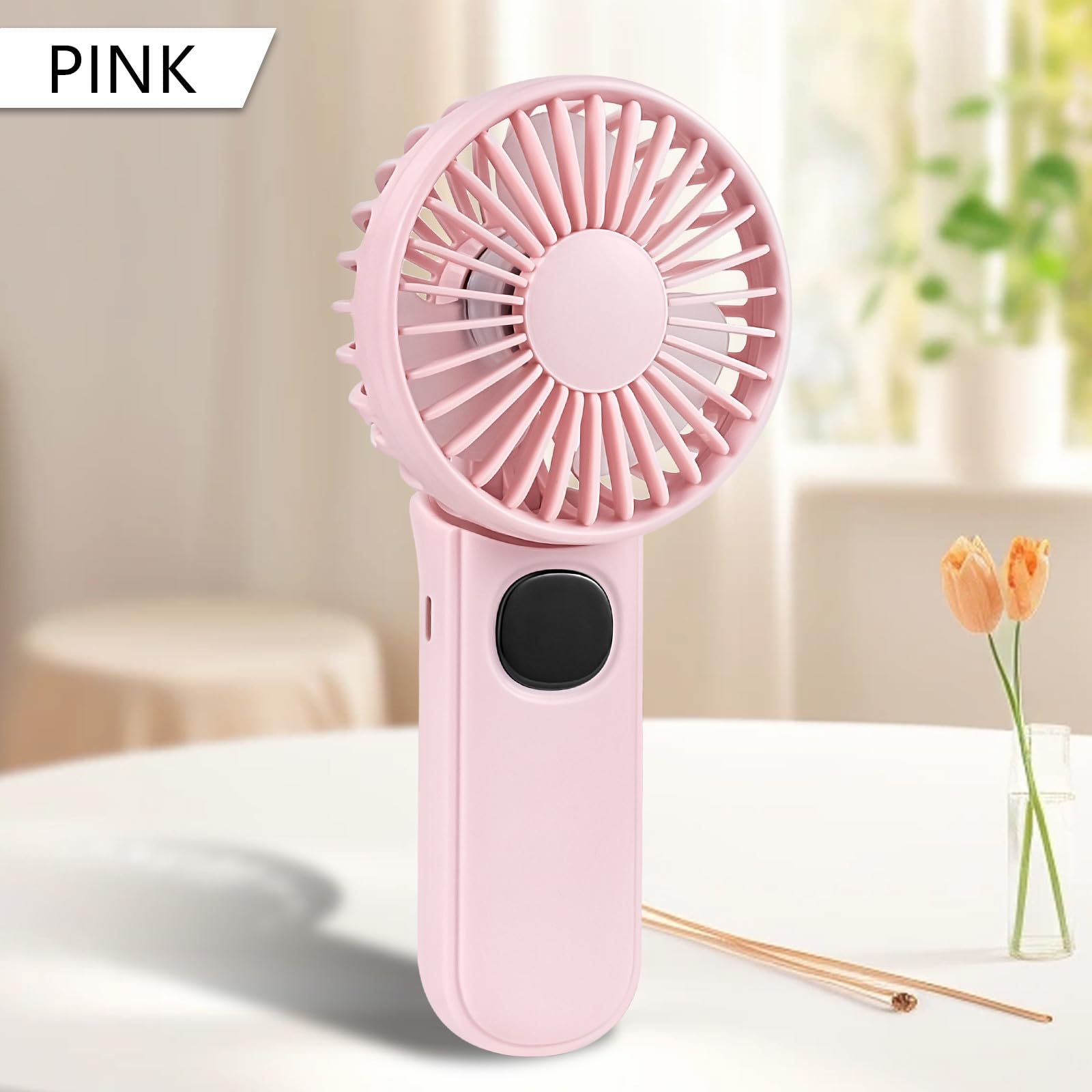 Mini Fan Handheld, Handheld/Neck/Desk 3 In 1 Rechargeable Small Portable For Travel, 2400Mah Battery