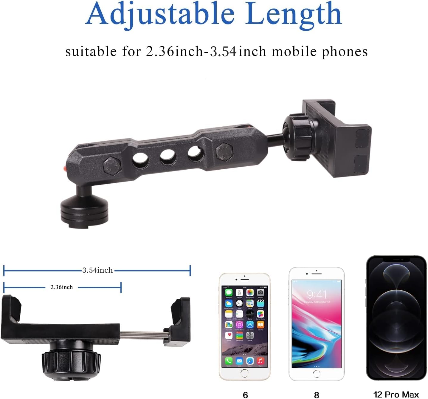 Jhd-Togo For Bronco Dash Phone Holder, Phone Mount For Ford Bronco 2/4 Door Accessories,360°Adjustable Phone Mount Interior Accessories