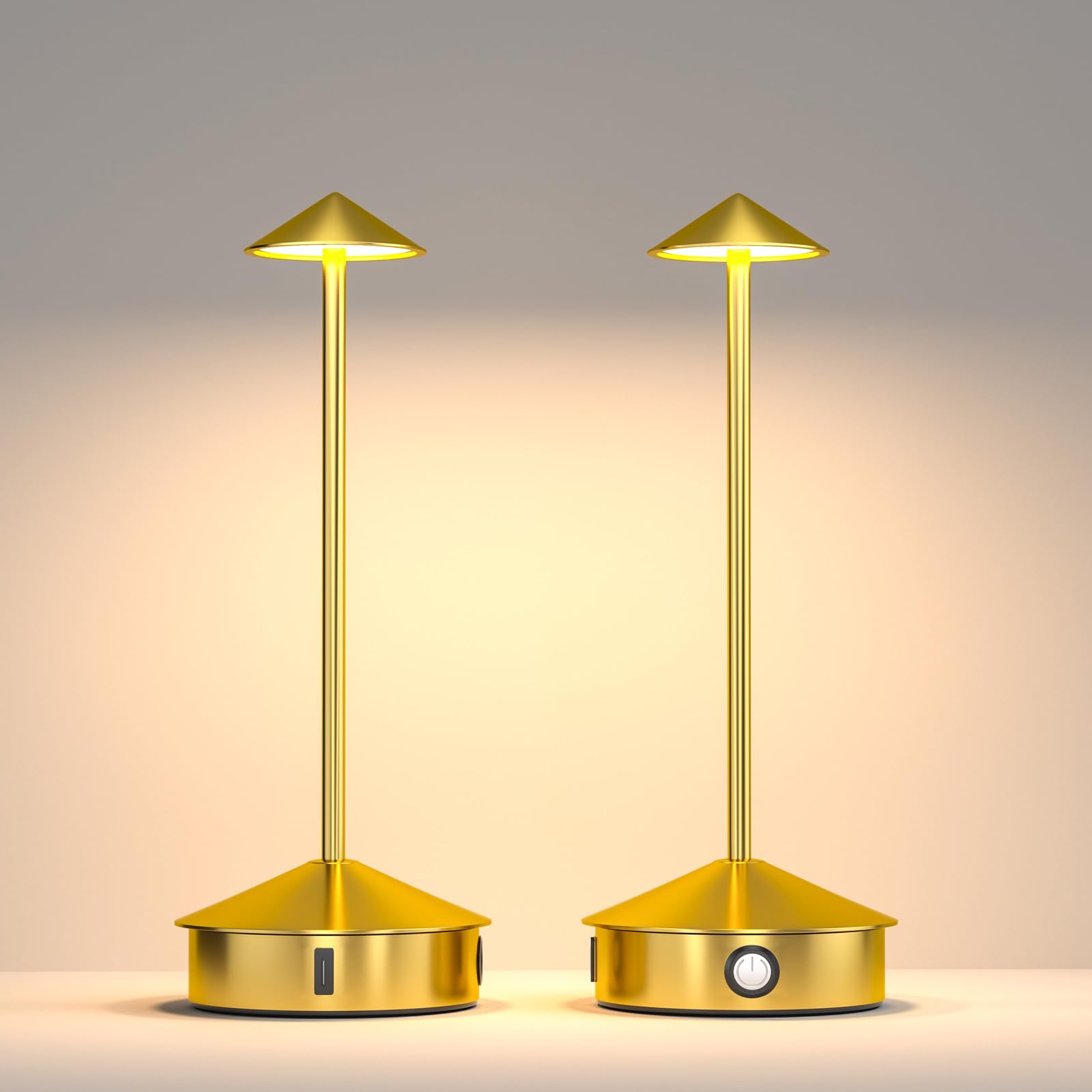 Ledecor Table Lamps Set Of 2, 6000Mah Battery Operated Desk Lamp, 3 Level Brightness Led Table Lamp With Modern Design, Table Light For Bedroom/Living Room/Coffee Table/Restauran