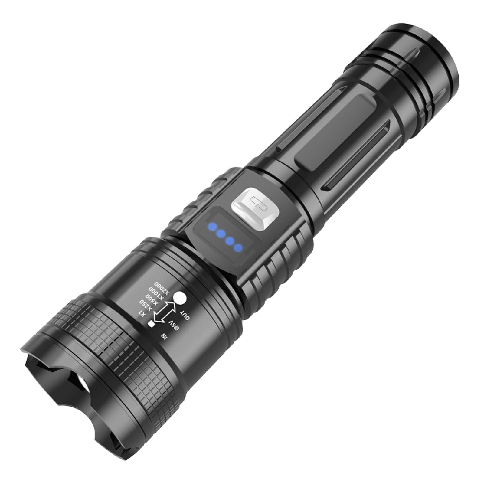 Geistle The Ultimate Survival Flashlight,Led Rechargeable Flashlights High Lumens,Powerful Super Bright Flash Light With Zoom For Camping,Fishing (A)