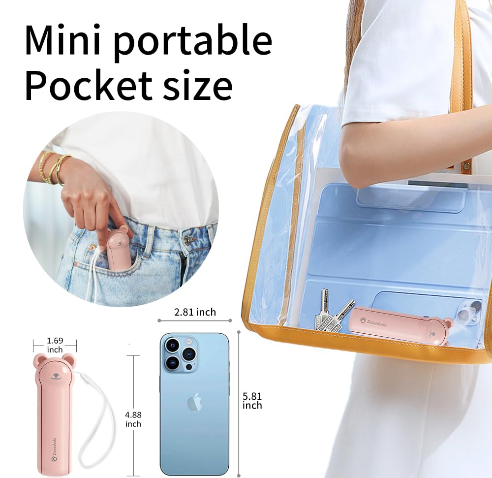 Portable Handheld Fan, Small Mini Foldable Personal Fan, Gift For Women Girl Friend, 26H Battery