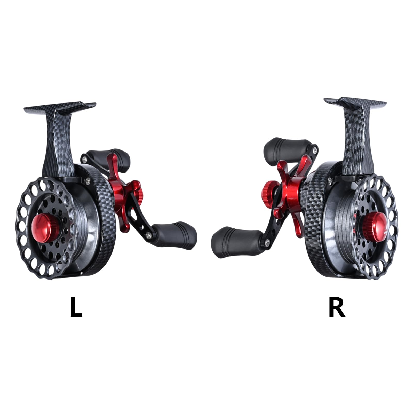 Huangeng Left/Right Hand Retrieve Fishing Reels 3.5:1 Gear Ratio 4+1 Balls Bearings Ice Reels 4Kg Drag Ice Fishing Equipment