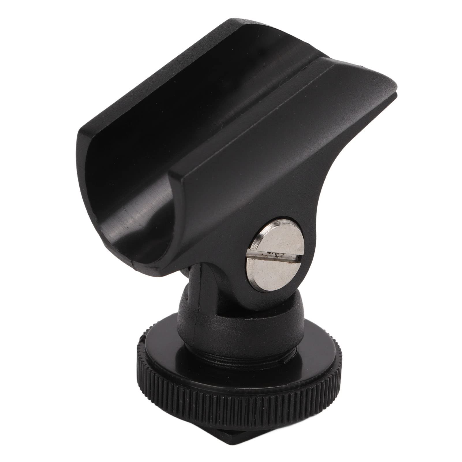 Zyyini Microphone Clip Holder, Plastic Mic Clip Stand For 1.95Cm/0.8In Microphones, With 1/4 Inch Screw Hole & Cold Shoe Mount, For Tripod/Camera