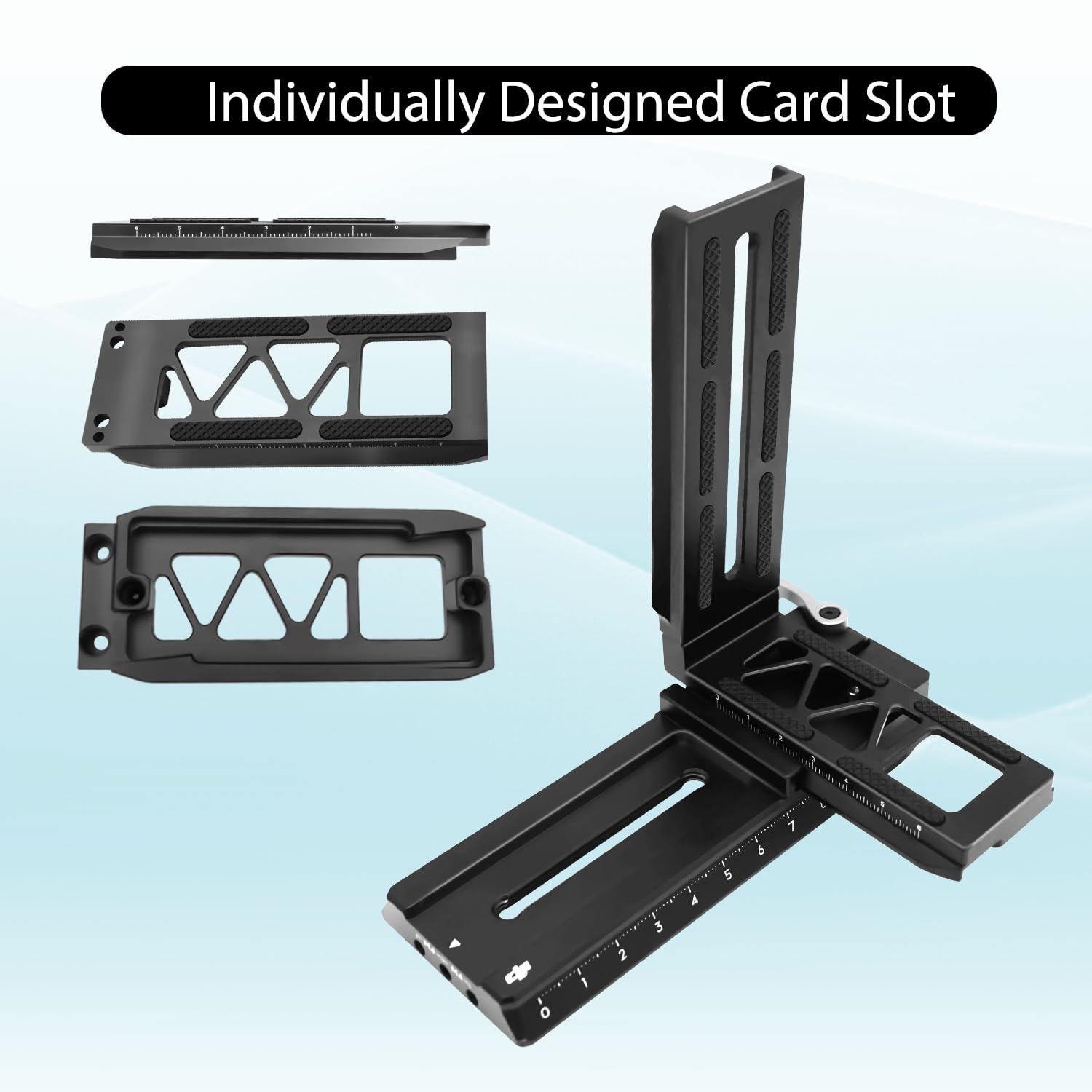 Wewoga Aluminum L Bracket Horizontal Vertical Switching Gimbal L Handle Camera Quick Release Tripod Plate Compatible With Dji Ronin Rs2/Rsc2/Rs3/Rs3 Pro Gimbal Stabilizer Camera Tripod