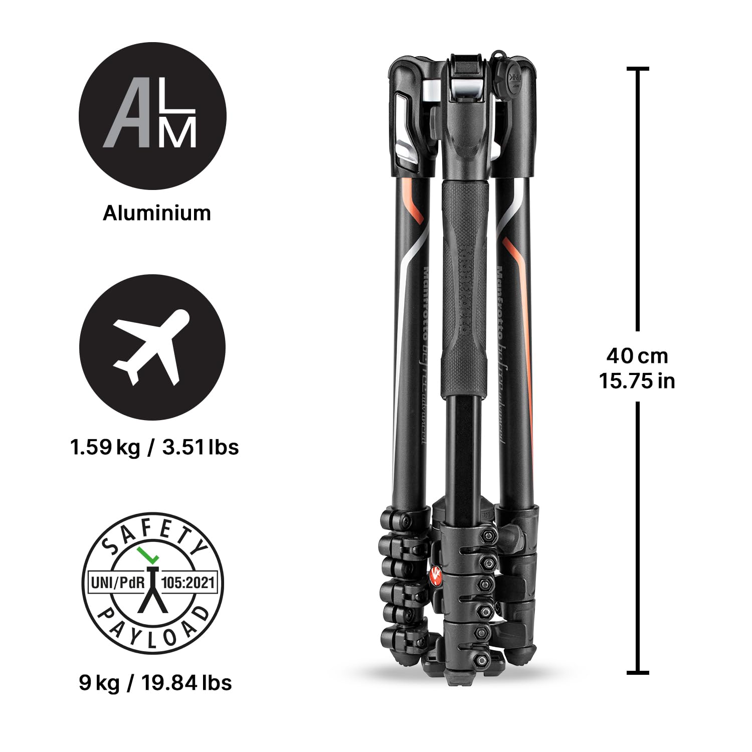 Manfrotto Be Advanced Special Edition 4-Section Aluminum Travel Tripod With 494 Center Ball Head For Sony Alpha Cameras