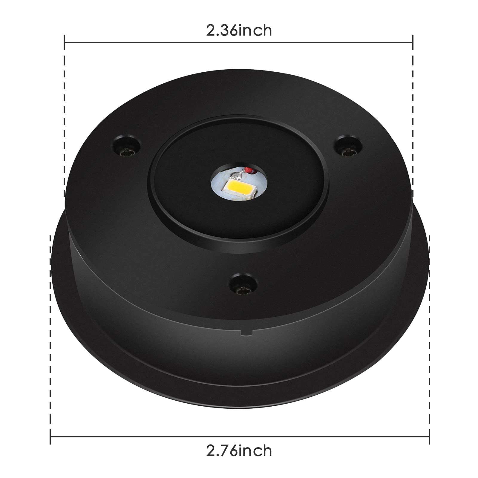 Yzerel 2 Pack Solar Lights Replacement Top - 7 Lumens Led Solar Panel Lantern Lid Lights , Lantern Light Replacement , Outdoor Solar Replacement Parts , Garden Patio Decor Light Up Your Space (2.76In)