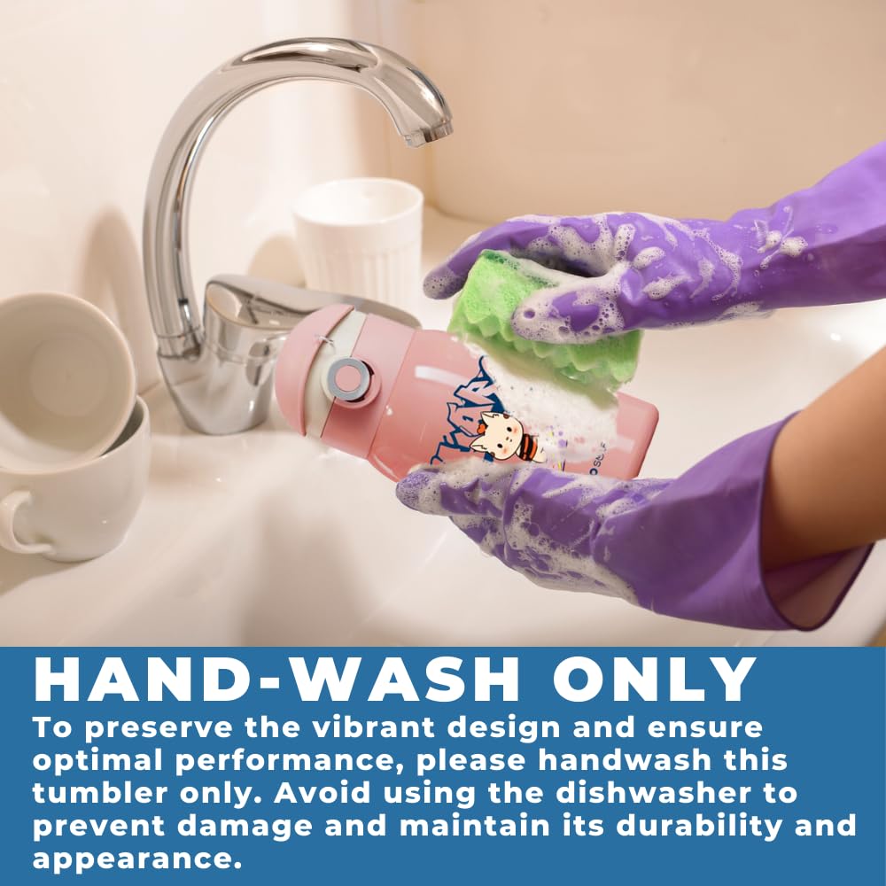 Fun Charm Kids Water Bottle With Silicon Sleeve - Kids Water Bottles For School Boys Girls, Thermal