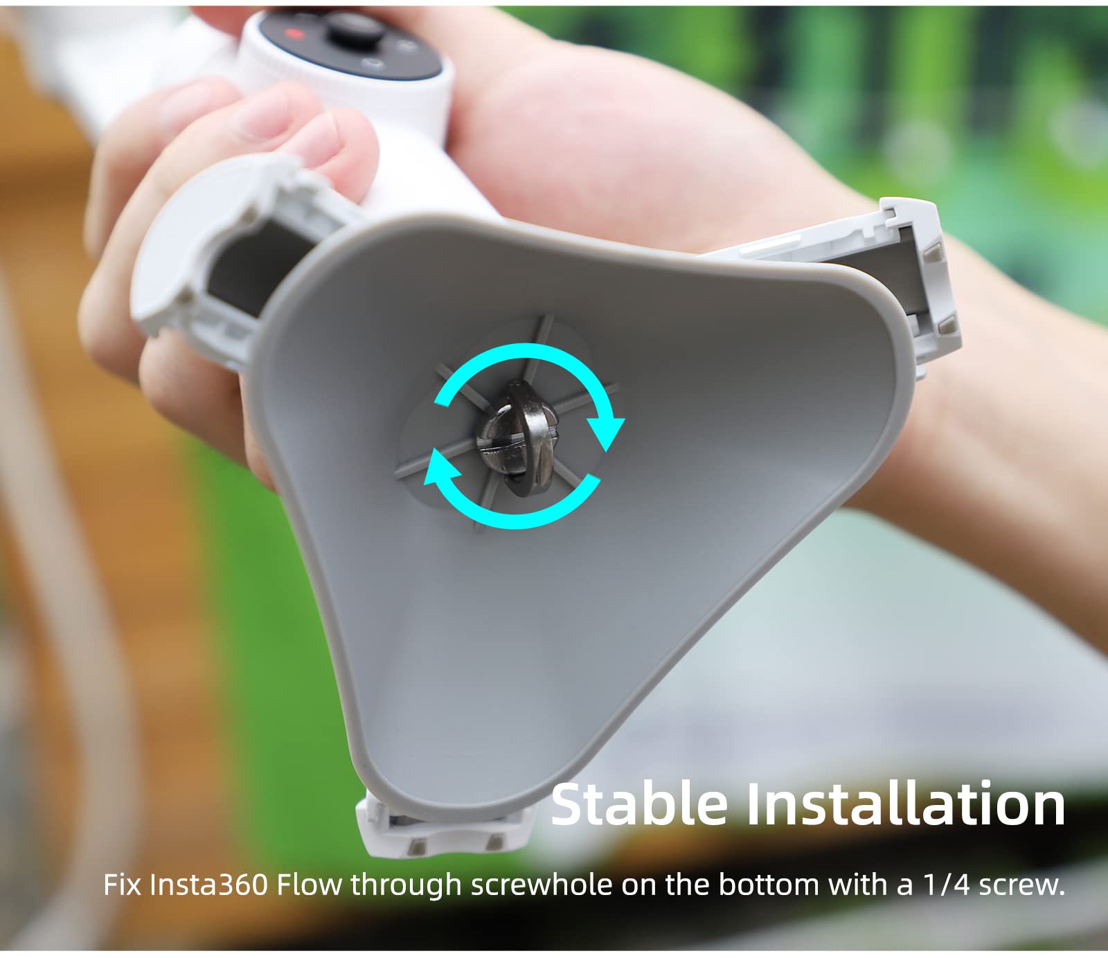 Zlit Support Base For Insta360 Flow Stabilizer,Portable Camera Tripod Support Base For Insta360 Flow Smartphone Stabilizer (White)