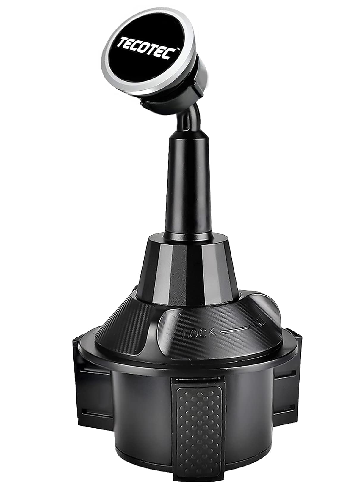 Tecotec Magnetic Short Cup Holder Phone Mount, Durable Car Cup Phone Holder With Double Thickness Strong N50 Magnets Mount Compatible With All Cellphones & More