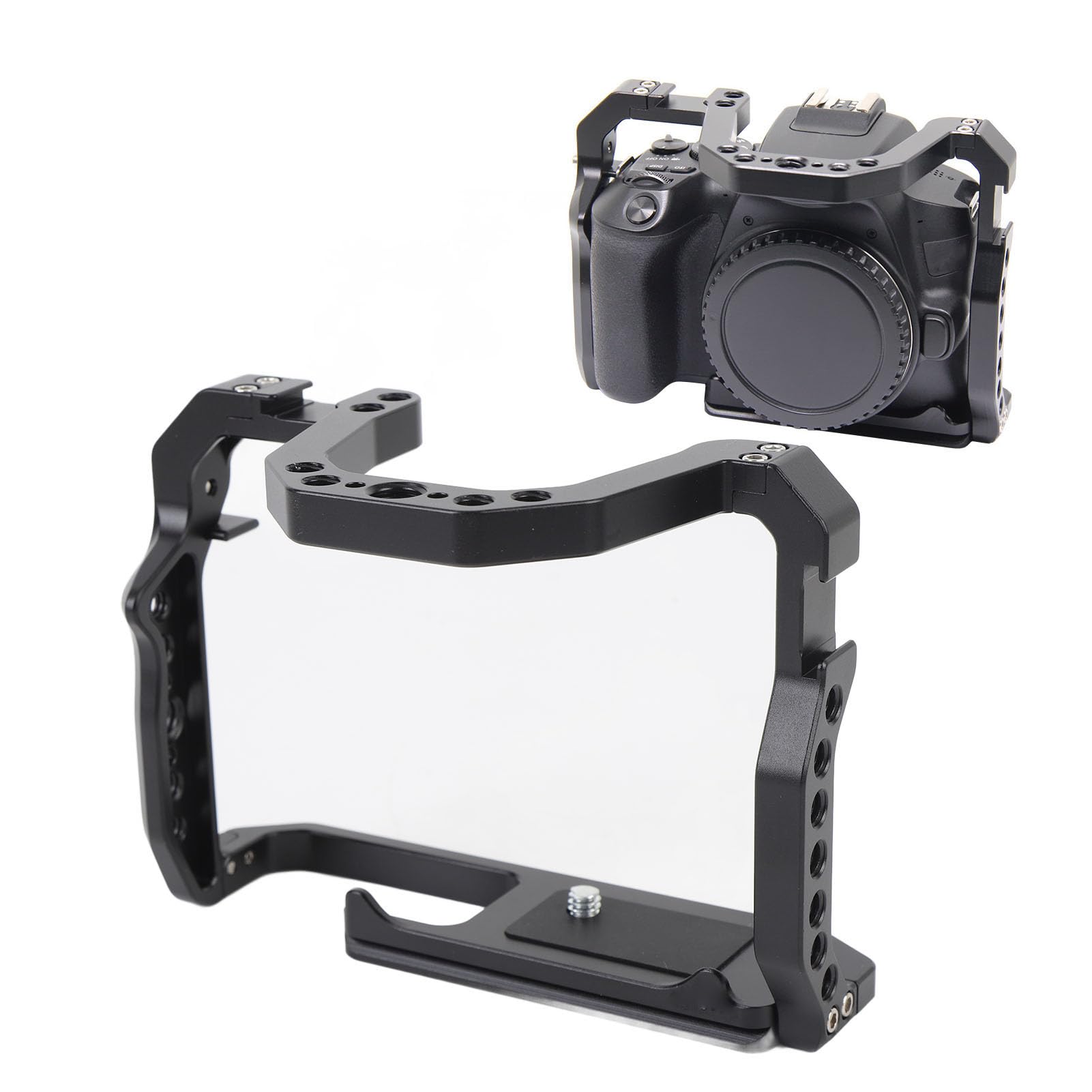 Xumiuziy Camera Stabilizer For 200D 200Dii, Video Camera Cage Rig Universal Stabilizer, Aluminum Alloy Camera Camcorder Stabilizer Extension Cage, Versatile Device Expansion Support