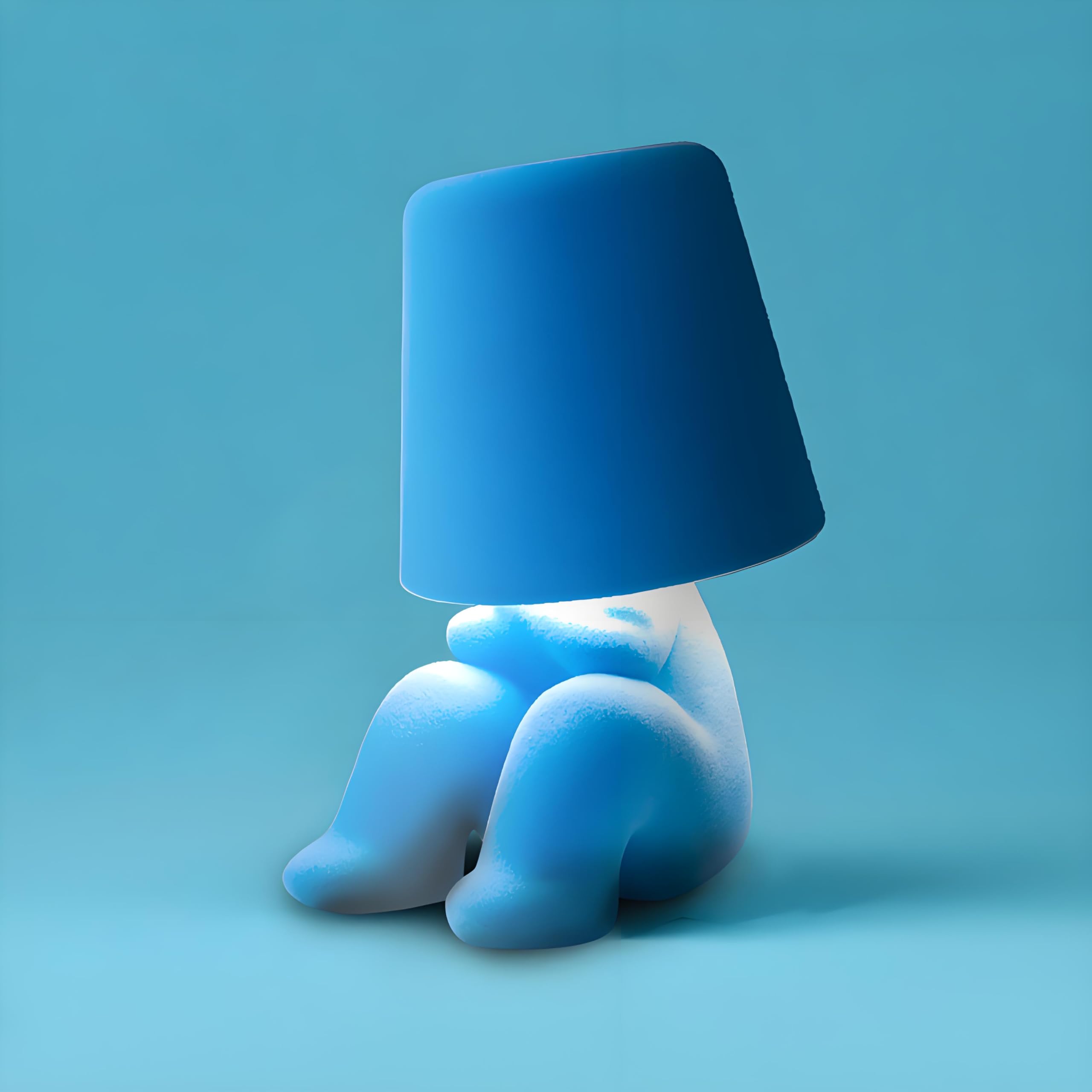 Ytydo Modern Table Lamp For Youth: Rechargeable Cute Light For Kids Child Teen - For Birthday Christmas Halloween Easter (Blue)