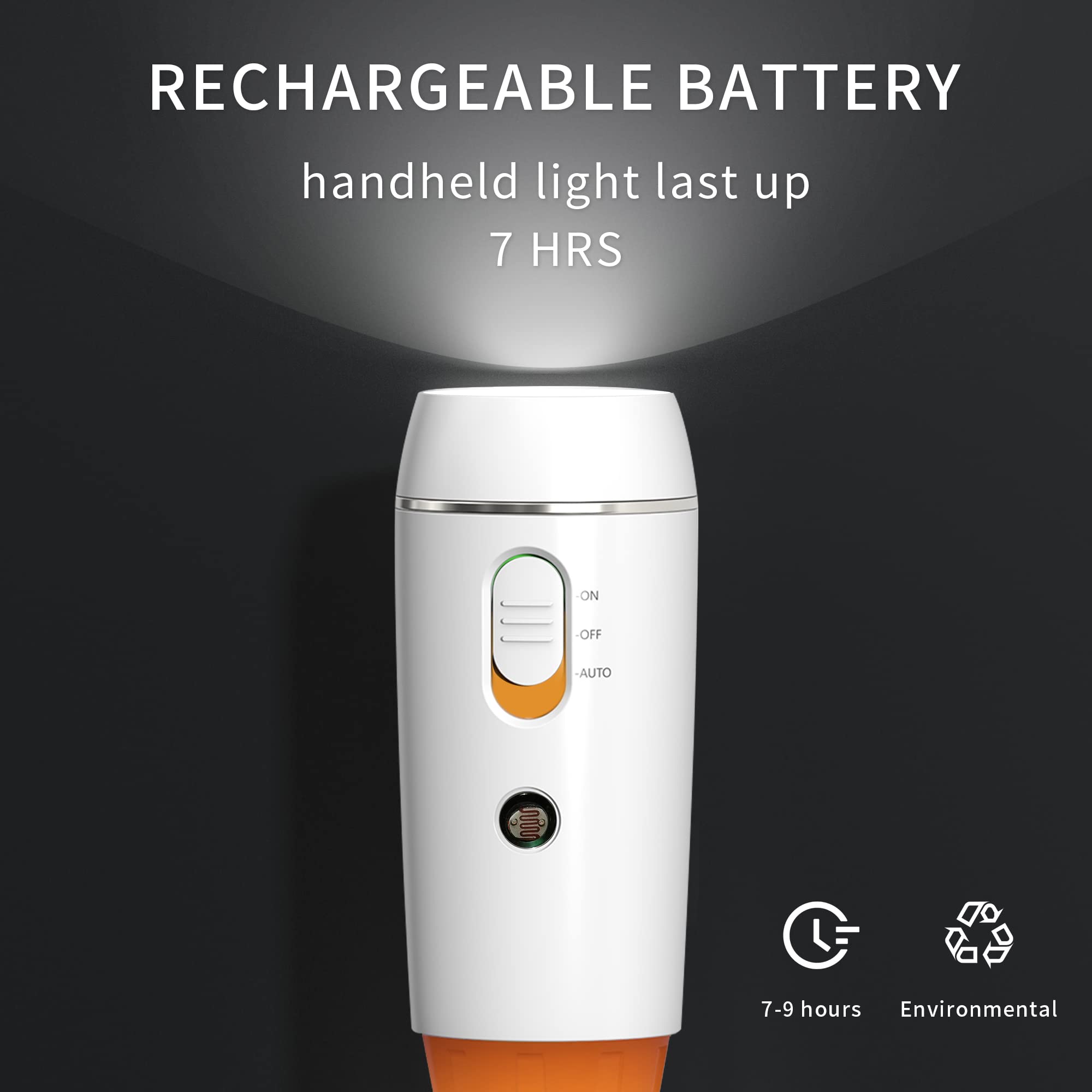 Aosbet Thovas Emergency Flashlight - 3-In-1 Led Power Failure Light, Rechargeable Flashlight, Plug-In Night Light, Multi-Function Flashlights - 2 Pack