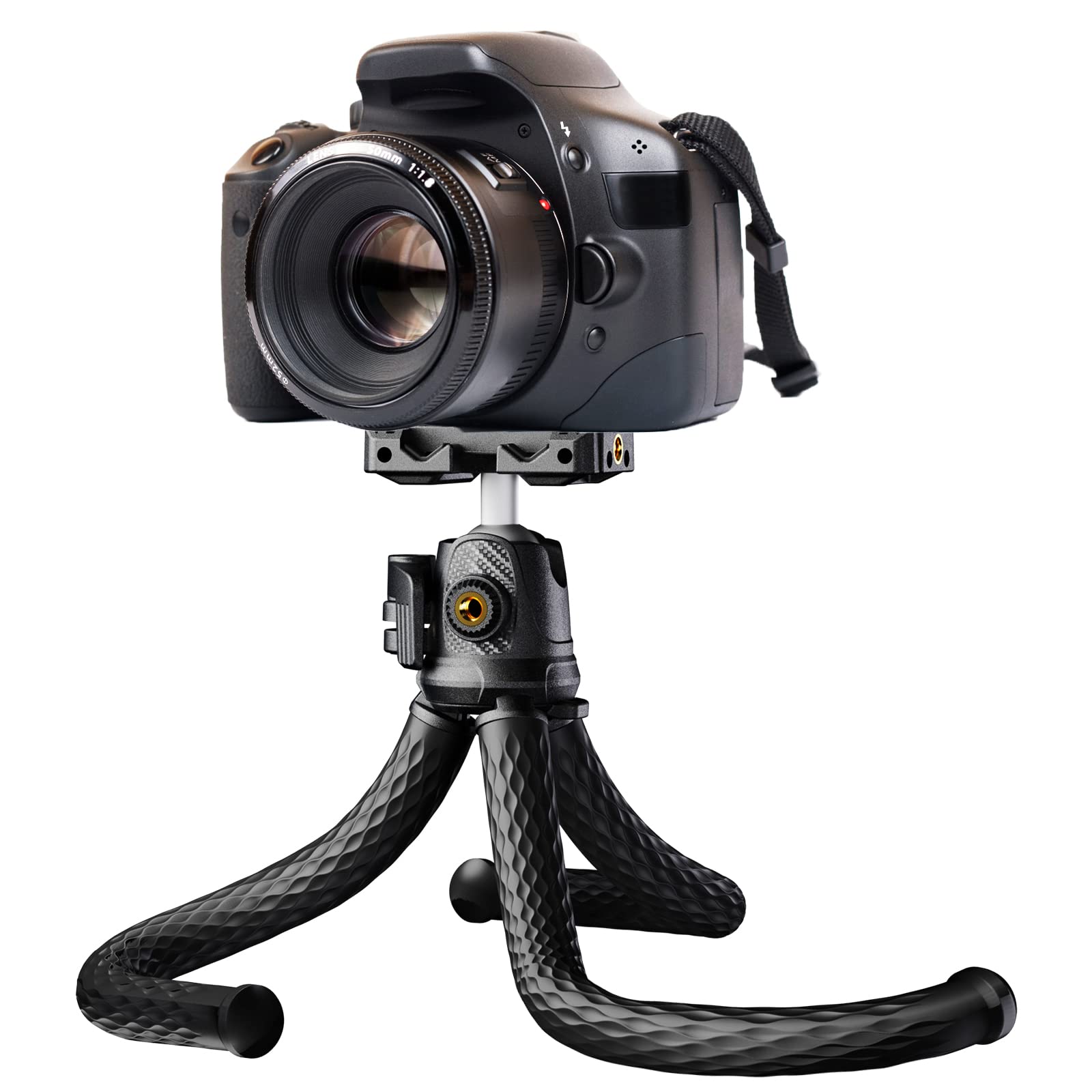 Goocong Phone Tripod, Flexible Tripod For Cell Phone With Cell Phone Mount Portable Camera Tripods For Iphone, Samsung Smartphone, Google Pixel, Dslr Canon, Nikon Camera