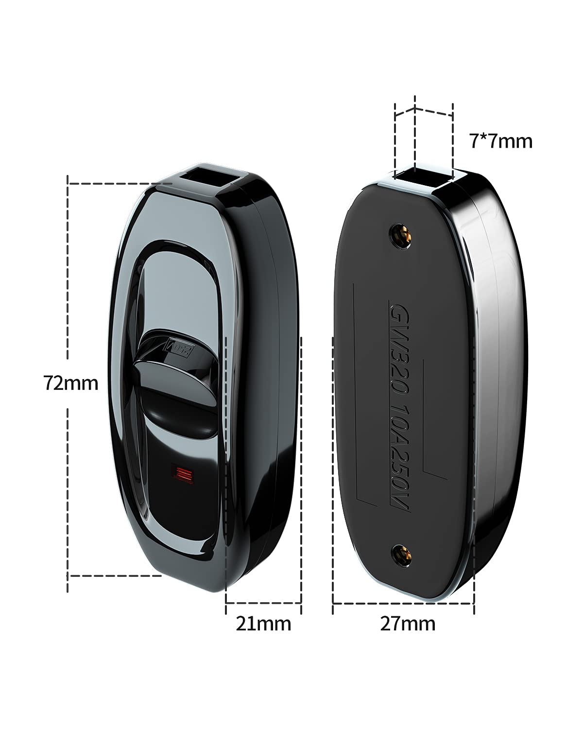 Bestune Appliance Switch On/Off Button Table Lamp Desk Light In-Line Cord Switch 250V 10A,Black-10 Pack