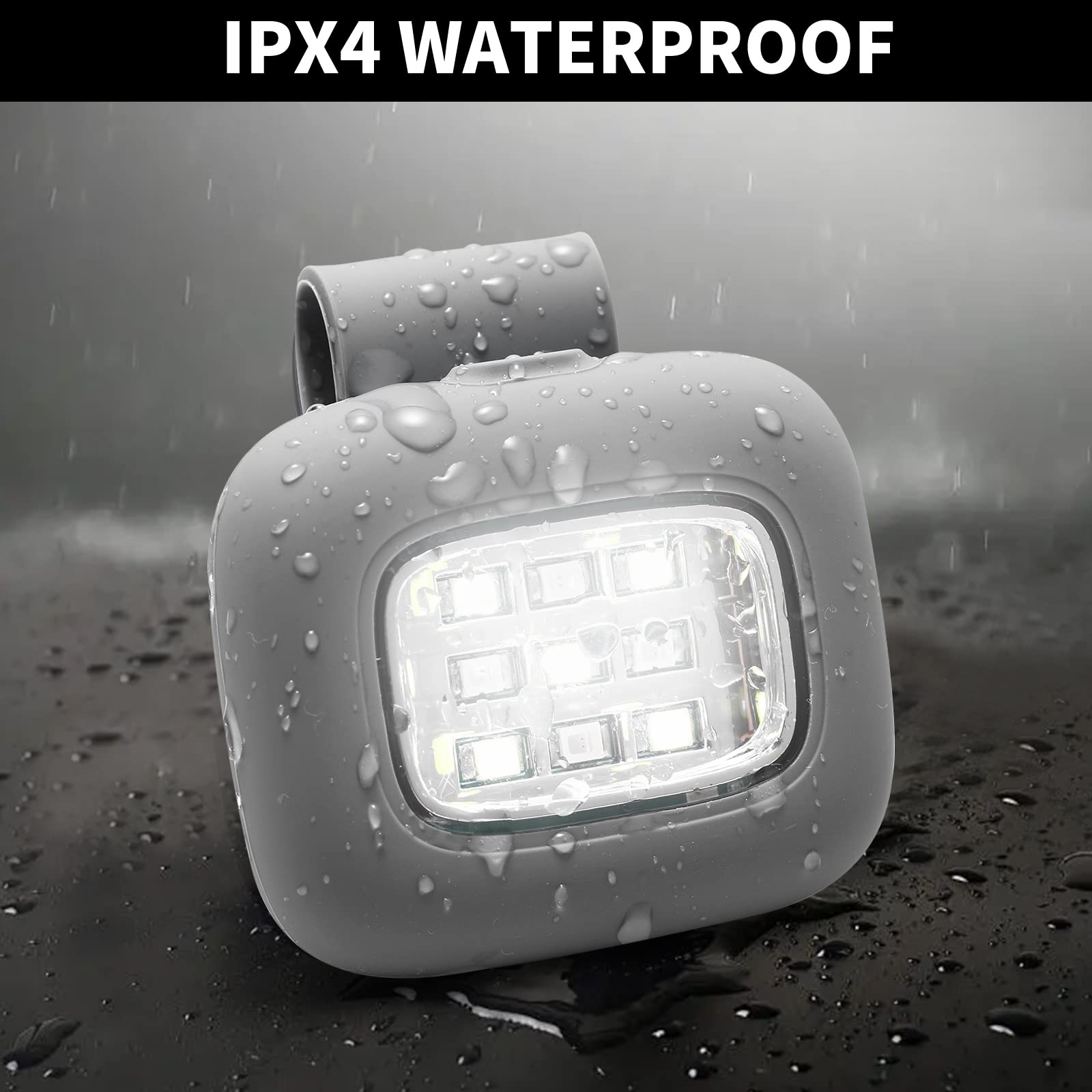 Aiolekup Rechargeable Led Safety Lights - Waterproof Hands- Running Lights With 5 Modes For Night Jogging, Hiking, Camping  Compact Warning Flashlight For Outdoor Adventures (1-Pack)