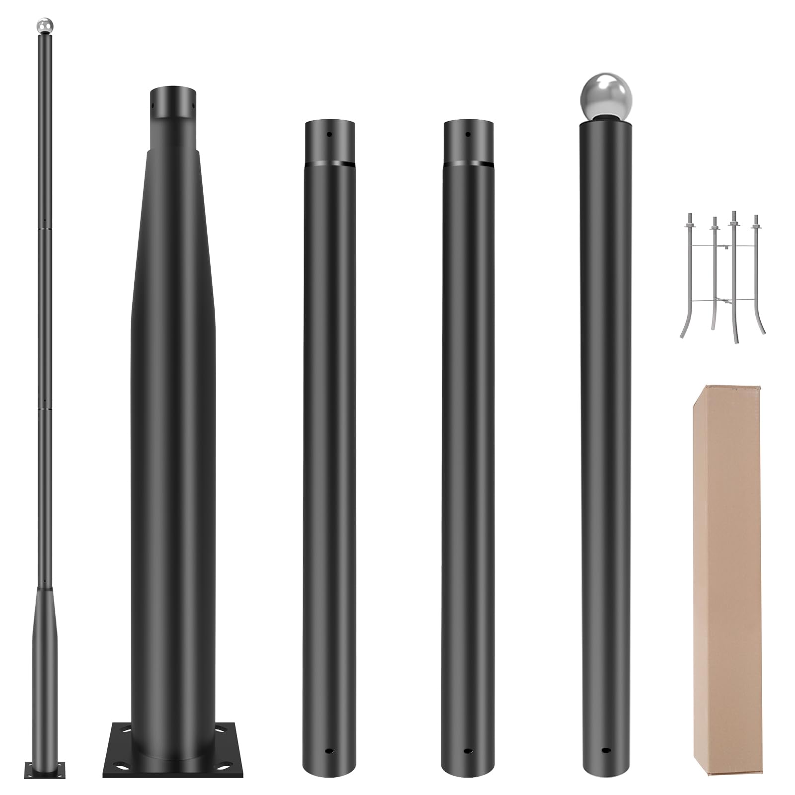 Dimgogo Street Light Pole 13Ft, Solar Street Lamp Post For Outdoor Lights, Sub-Assembly Of Street Light Poles For Porch, Park, Pathway, Street