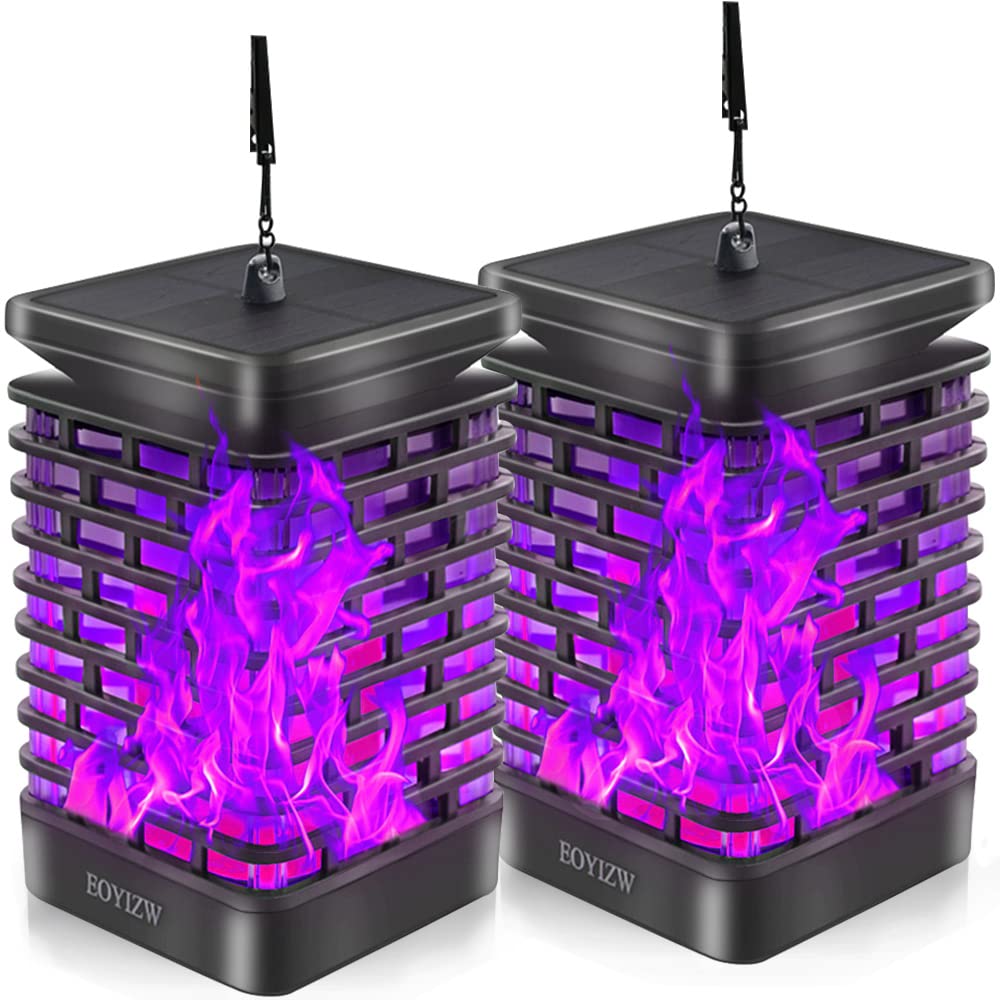 Eoyizw Solar Lights Outdoor, 99 Leds Solar Lantern - Ip65 Waterproof Garden Lights Decor For Halloween Yard Porch Patio 2 Pack