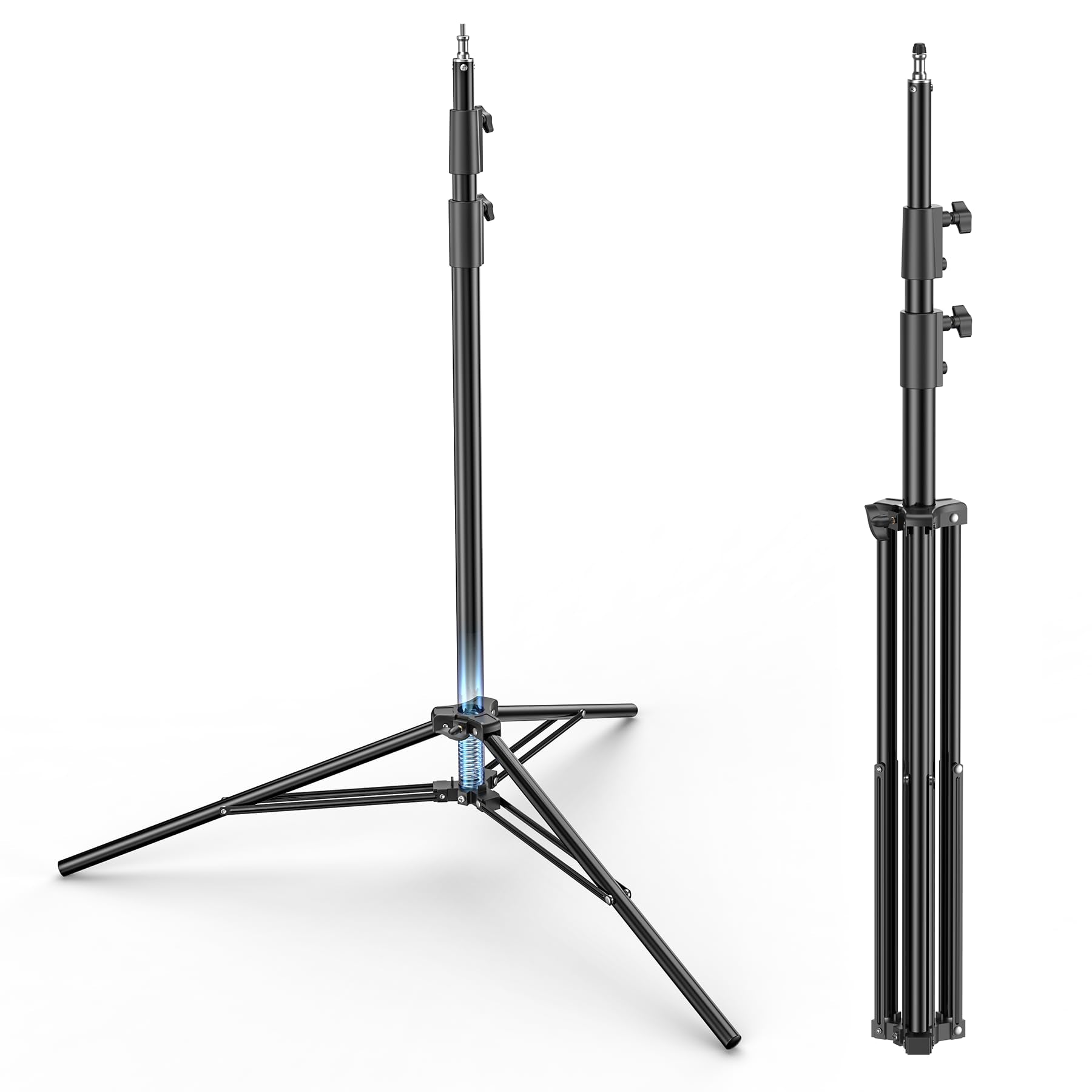 Zecti Light Stand Photography 110/9.2Ft Inches Photo Video Light Tripod Stand With Cellphone Clip Adapter With Both 1/4 And 3/8 Screw Holes Mount
