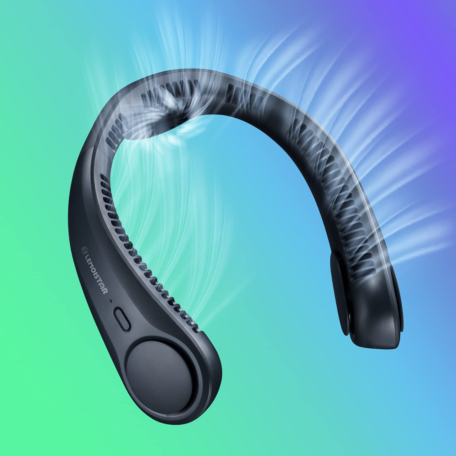 Portable Neck Fan With 3 Motors & 4000 Mah Battery - Hands-Free Wearable Cooling, Usb Rechargeable - Koospark