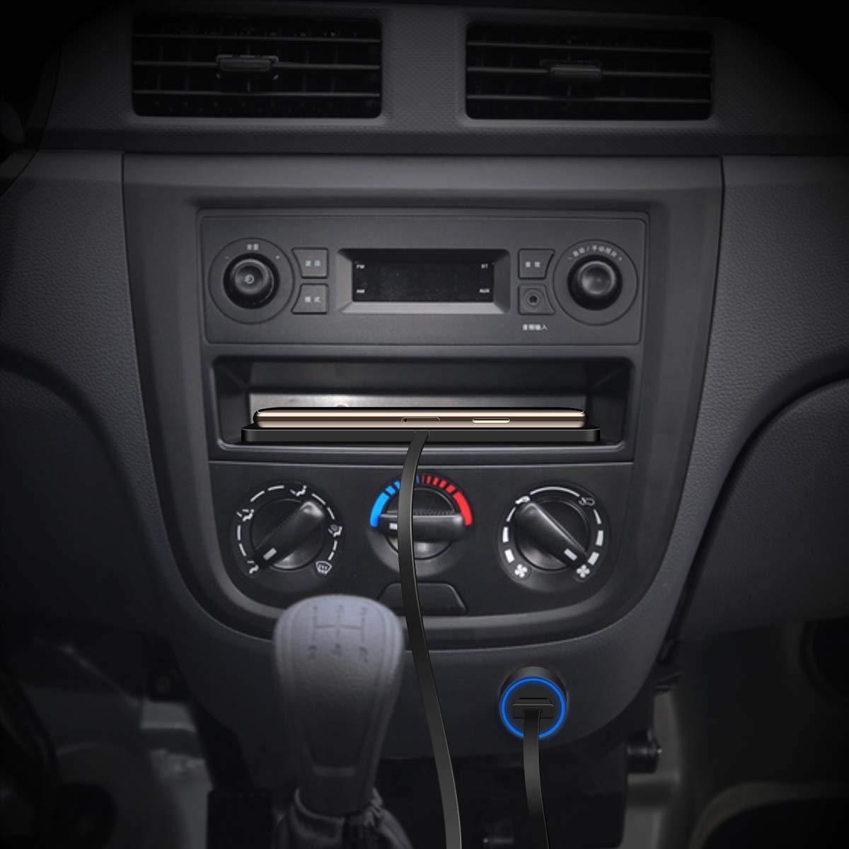 Tasumato Wireless Car Charger Qi Charging Pad Fast 15W 10W 7.5W Quick Charge Adapter For Iphone 14 13 12 Mini 11 Pro Max 8 Plus X Xr Xs Airpods Lg Samsung Note Galaxy Buds S9 S10 S20 S21 S22 S23 Android Phones