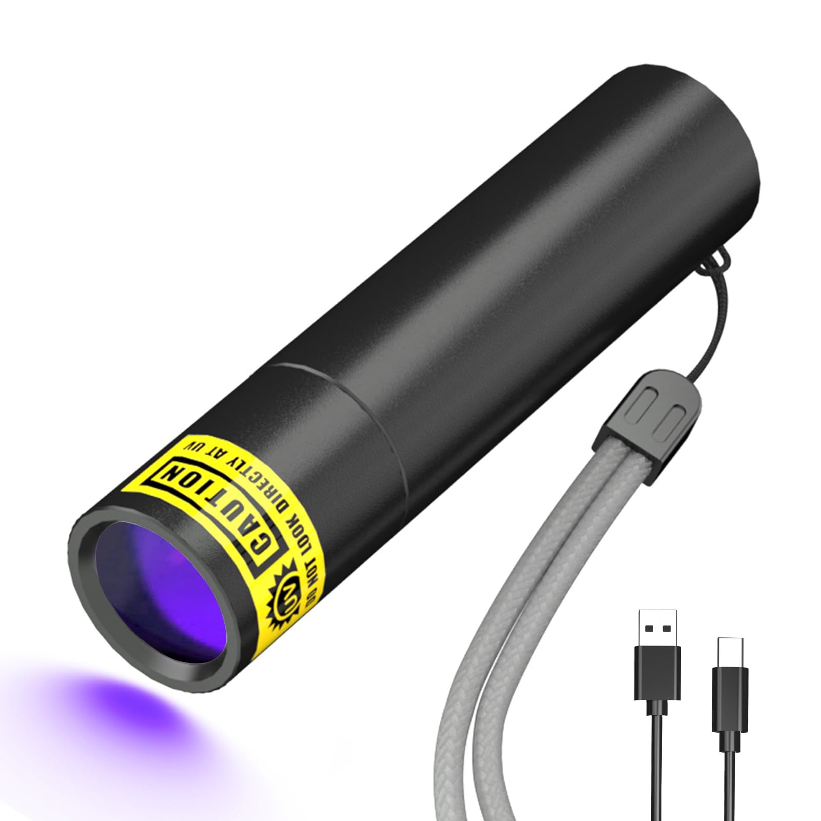 Sevenka Black Light Uv Flashlight, Rechargeable 365Nm Ultraviolet Light, Mini & Powerful Led Blacklight For Dog/Cat Pet Urine, Gel Nail Curing, Scorpion Finder, Leak Detection