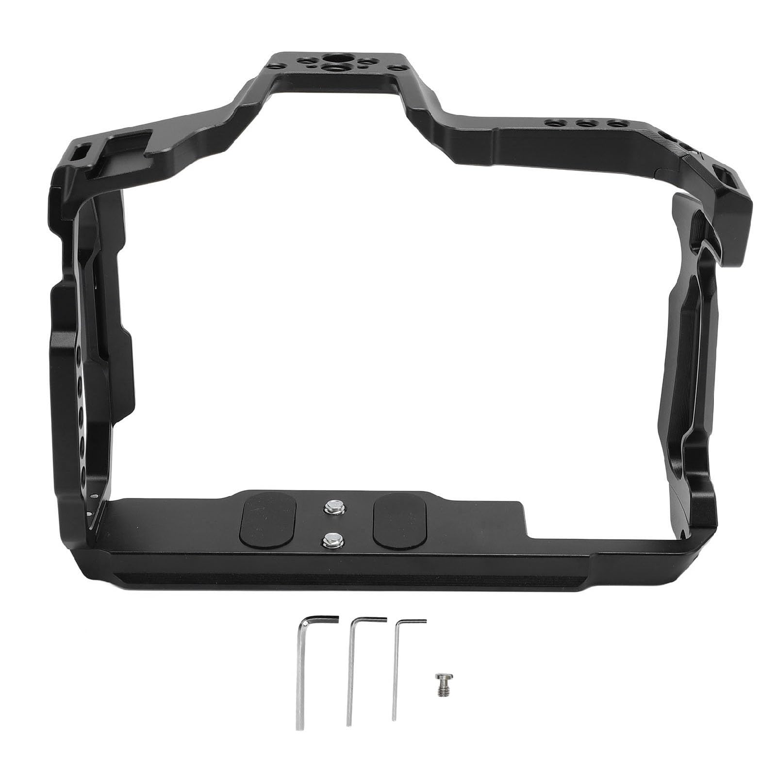 Akozon Camera Cage Aluminum Alloy Metal Video Rig Protective Full Cage Bmpcc 6Kpro Cold Shoe Mount Kit