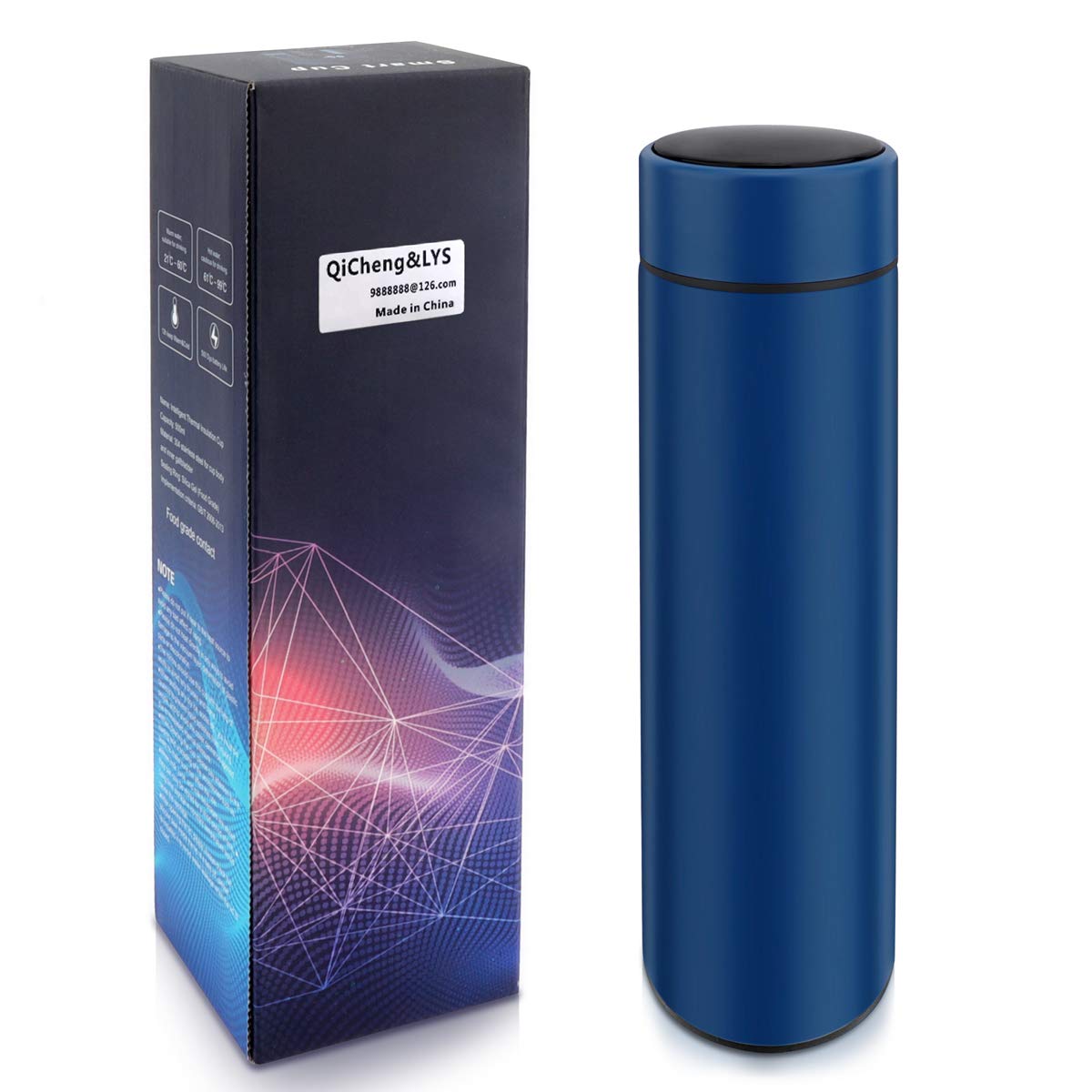 Qicheng&Lys Coffee Thermos,Tea Infuser Bottle,Smart Sports Water Bottle With Led Temperature