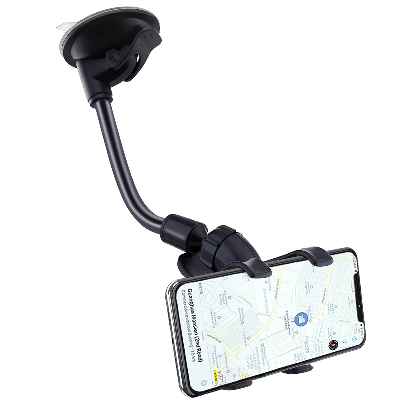 Yztree Car Phone Holder Mount Cell Phone Stand Windshield Dashboard Car Mount 360 Rotation For Iphone 16 15 14 13 12 11 Pro Max Xs X Xr 8 Se/Galaxy S20+Ultra S10 Note 10 Plus