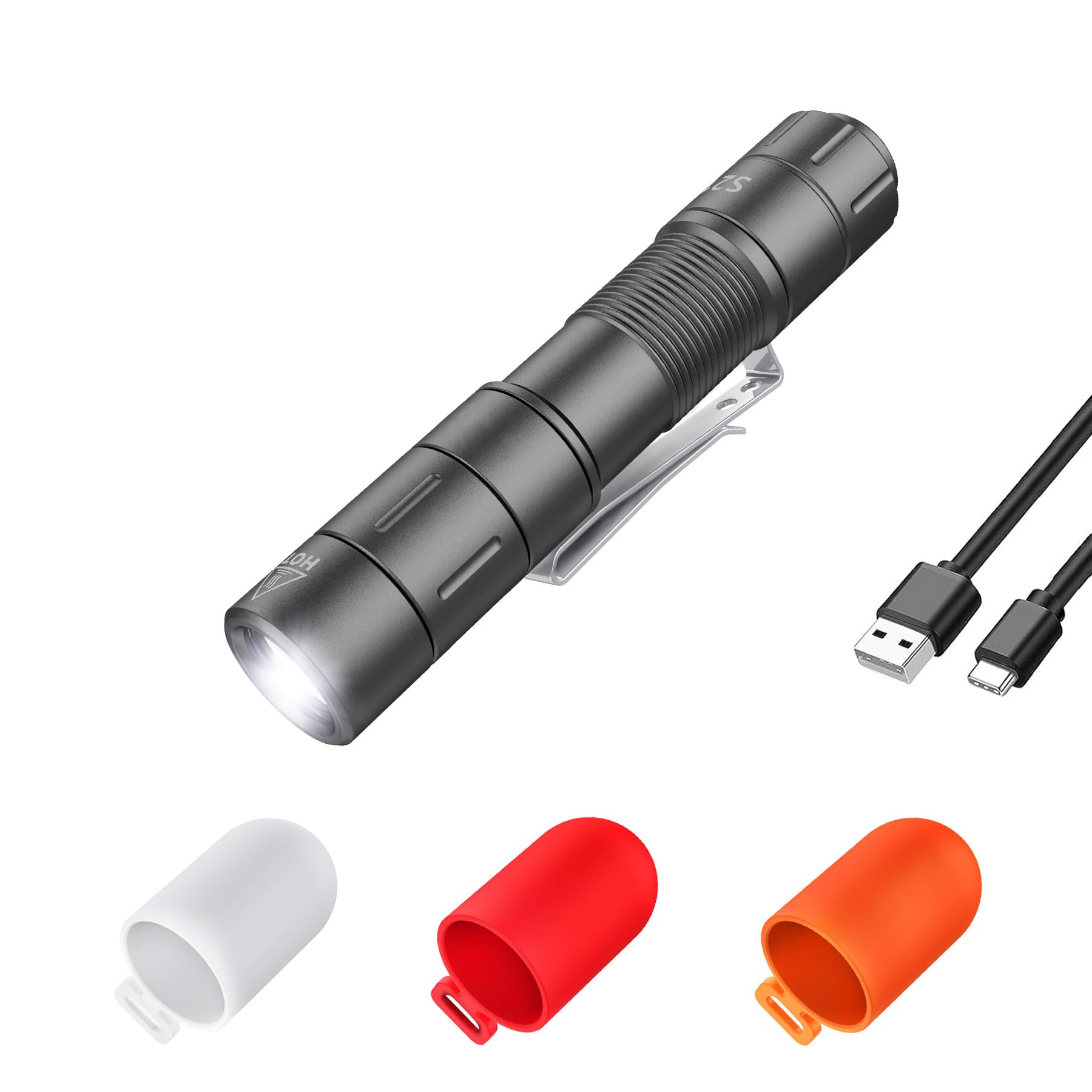 Ciwic S-21 Multi-Function Edc Utility Flashlight 880Lm Rechargeable Keychain Flashlight Ip67 Waterproof With Tail Magnet Outdoor Emergency Camping Lights (Gray)