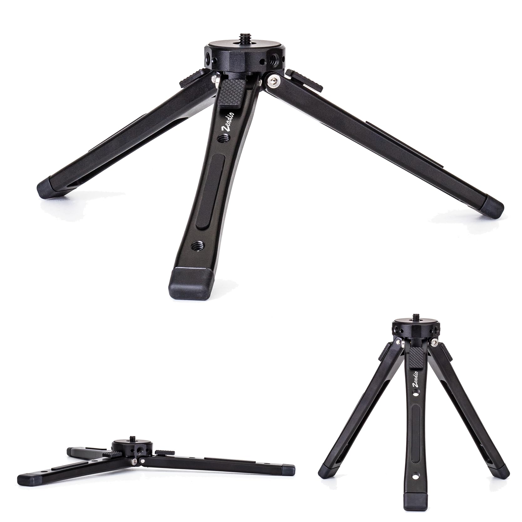 Zeadio Metal Camera Mini Tripod, Maxium Load: 40Kg/88Lb, Adjustable Heights Desktop Vlog Tripod Stand, Fits For Smooth 4, Osmo Mobile, Ronin-S, Vimble 2, Gimbal Handle Grip Stabilizer And All Cameras