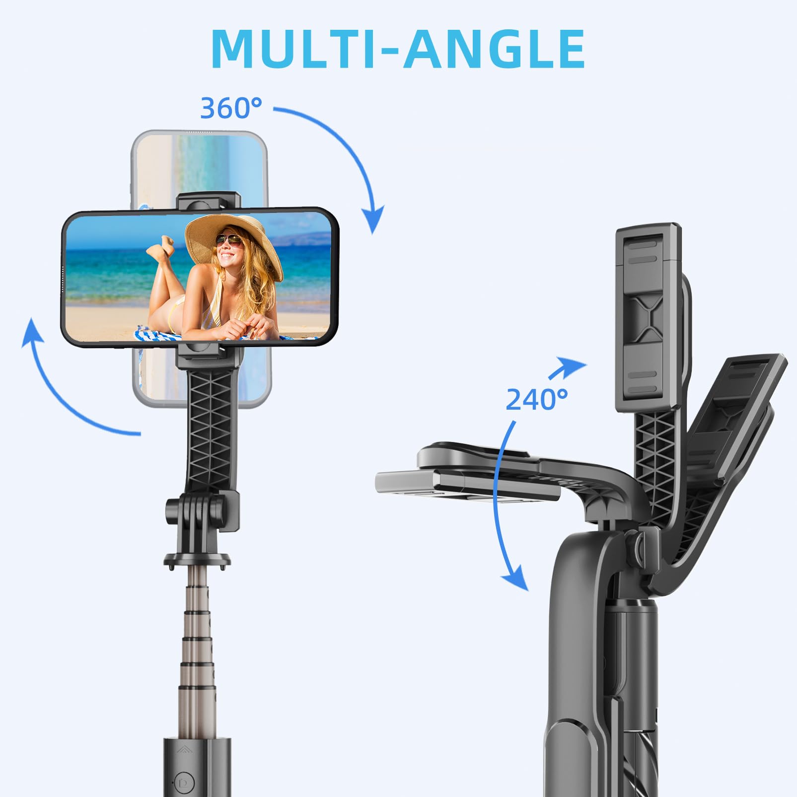 Aourxiv Cell Phone Selfie Stick, Portable Retractable Tripod Holder With Wireless Remote Control, Live Streaming, Video Recording, For Photograph Compatible With Iphone, Android And More