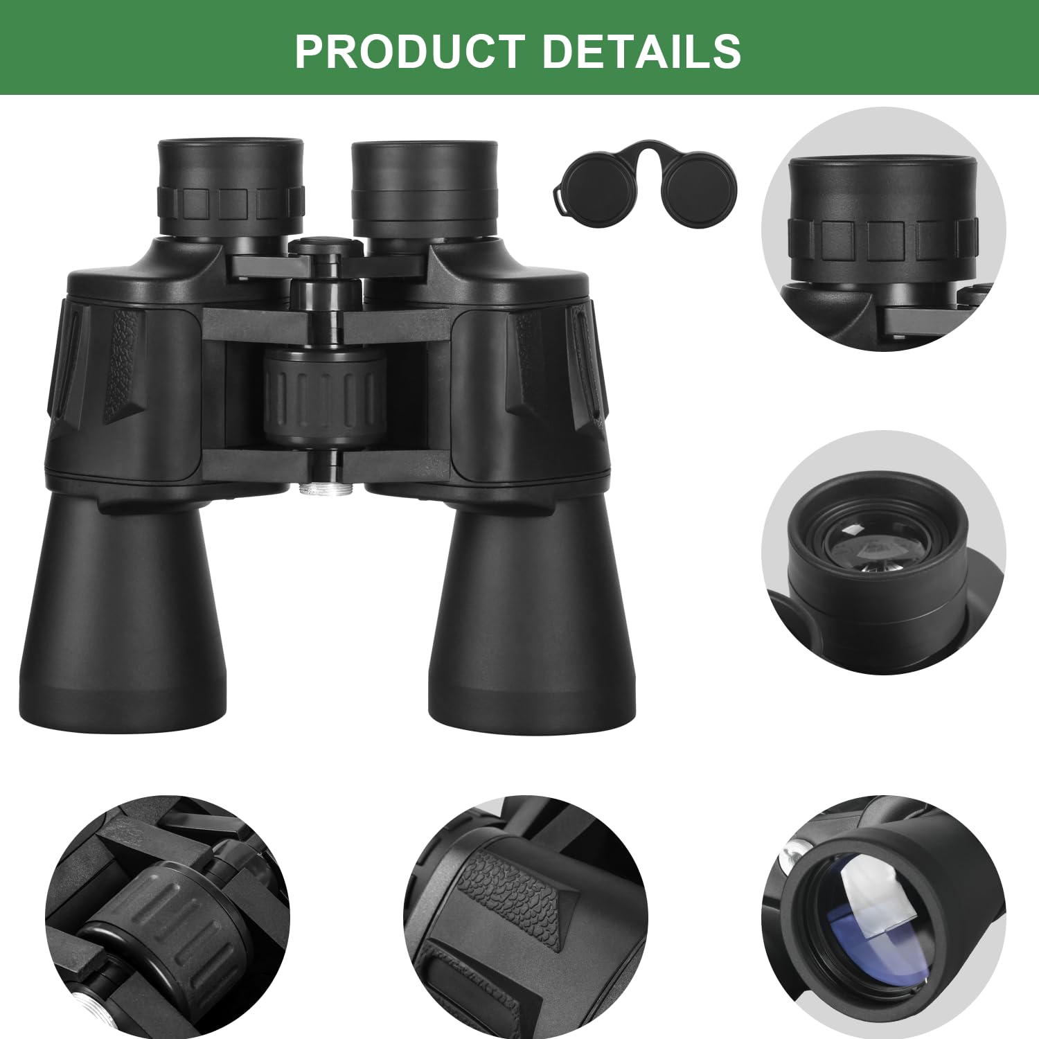 Yvey Essence 20X50 Hd Binoculars For Adults, Night Vision Binoculars Waterproof Binocular With Large View, Easy Focus For Bird Watching, Travel, Adventures