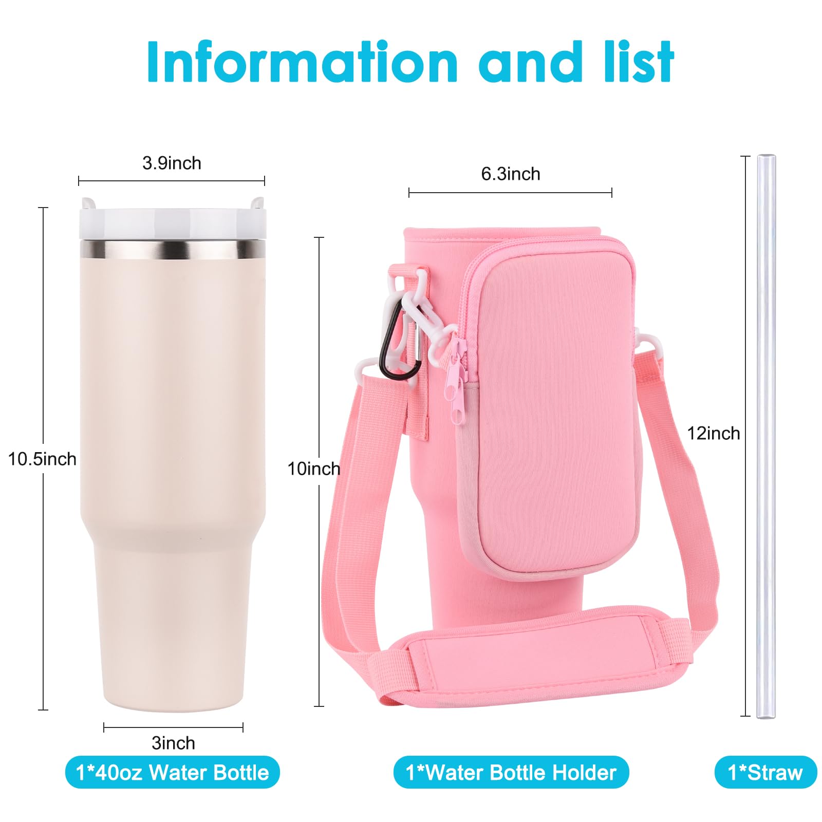 40 Oz Tumbler With Handle And Carrier Bag, Stainless Steel Cup Reusable Insulated Coffee Mug