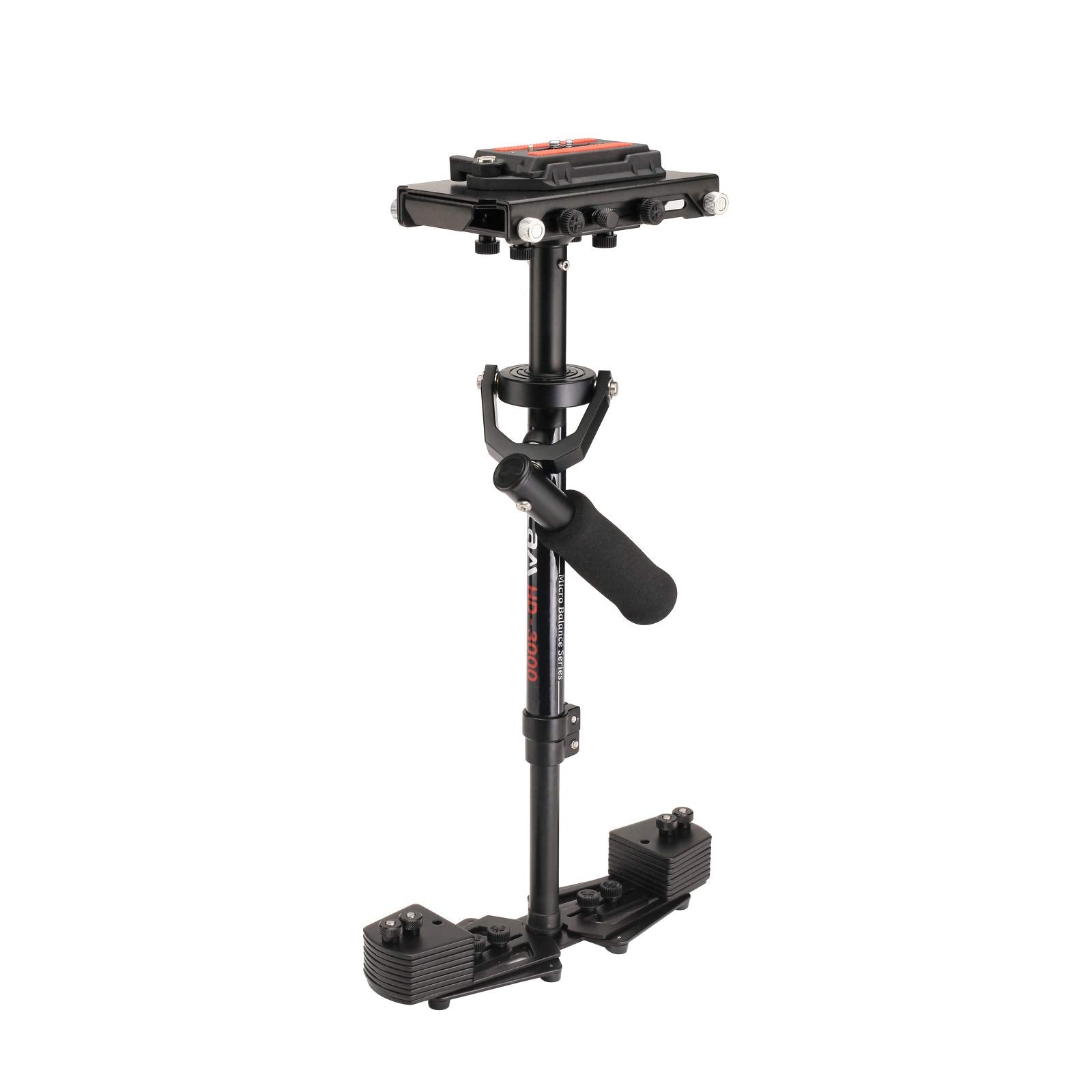 Flycam Hd-3000 Handheld Stabilizer For Dslr Video Cameras. Quick Micro Balancing, Telescopic Centre Post W 3-Axis Gimbal Handle. Table Clamp & Quick Release Plate. (Flcm-Hd-3-Qt)