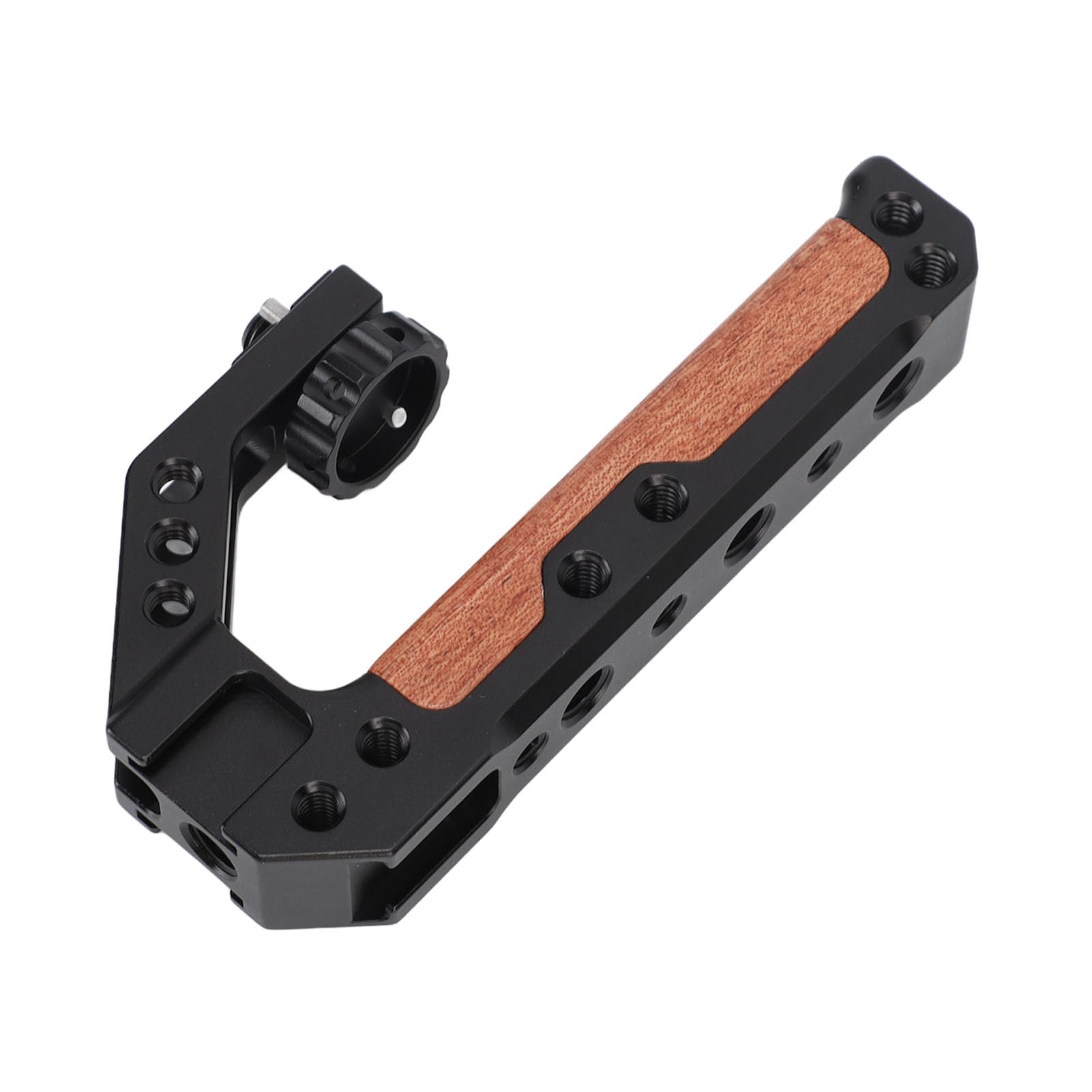 Yunseity Camera Top Handle With 3 Cold Shoe Ports, Easy Installation, Multi Functional Interface, Accurate Machining, Comfortable Grip And Low Angle For Dslr Camera Cage