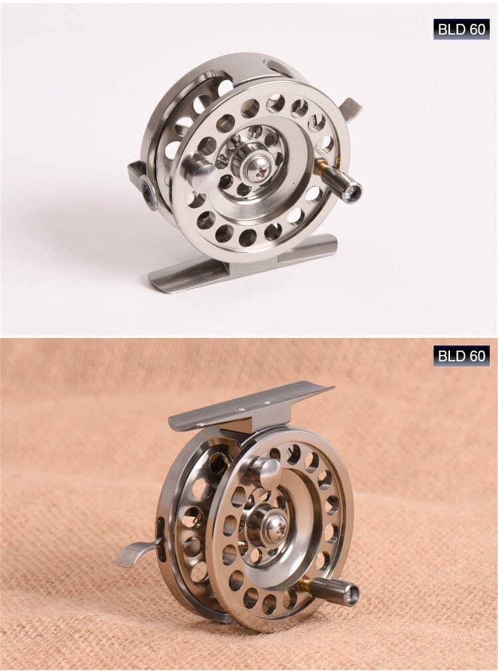 Ashild Fly Fishing Reel,Fly Reel 1:1 Fly Fishing Reels Aluminum Fly Fish Reel 2 Bearing Fishing Reel Ultra-Light Winter Fishing Tackle Ice Reel (Color : 8, Size : Right Hand Bld 50)