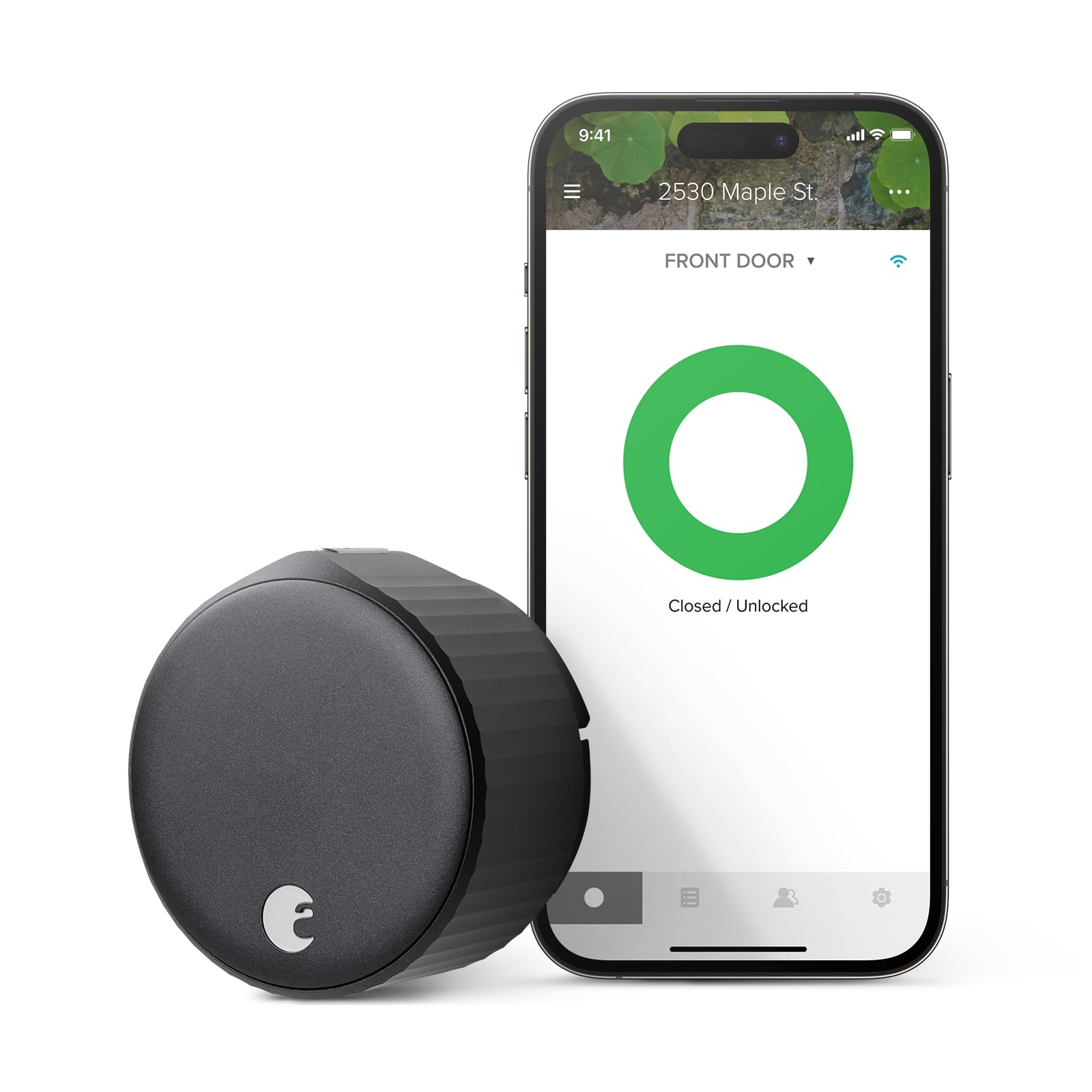 August Home August Home, Matte Black Wi-Fi Connected Smart Keyless Entry Door Lock (4Th Generation), Electronic Door Lock Fits Your Existing Deadbolt In Minutes, Aug-Sl05-M01-G01