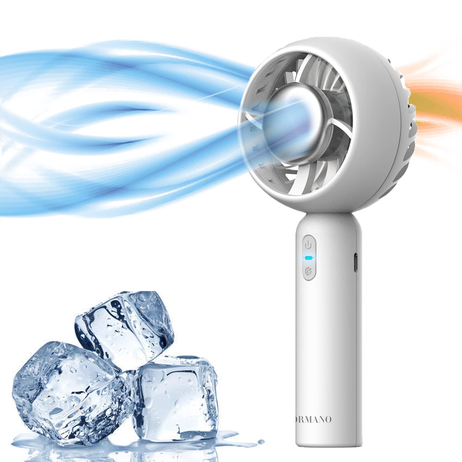 Portable air conditioner fan with genuine ice cooling pad for fast and effective cooling, handheld design Koospark