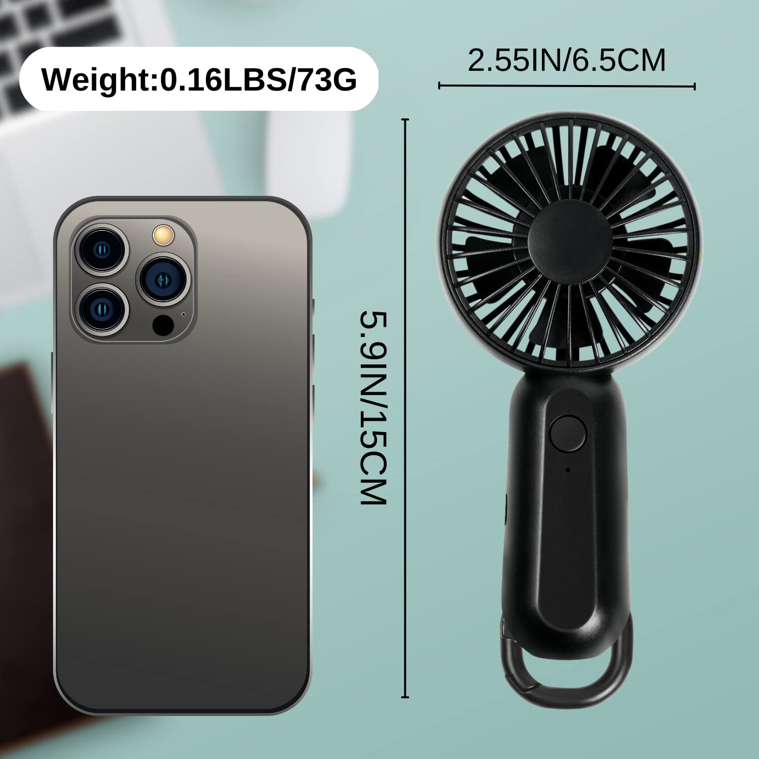 Handheld Fan-Mountaineering Portable Mini Usb Fan,Hangable Portable Folding Pocket Fan